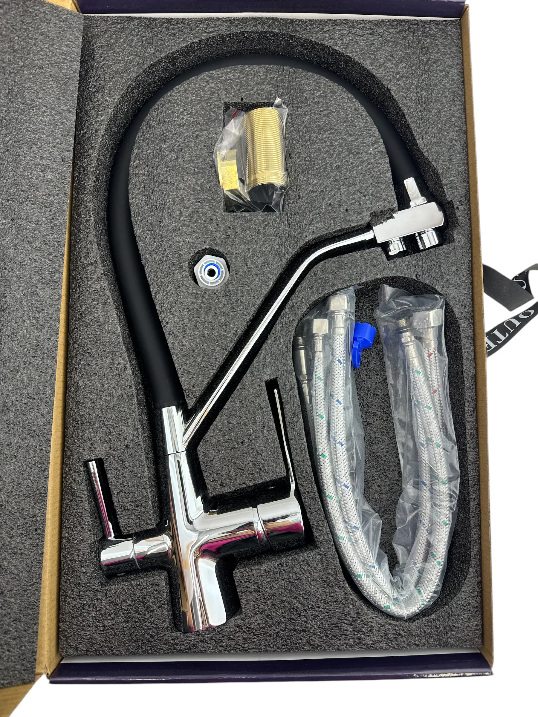 Изображение товара Смеситель для кухни Aloute A60613-2 поворотный излив 22 см серебристый