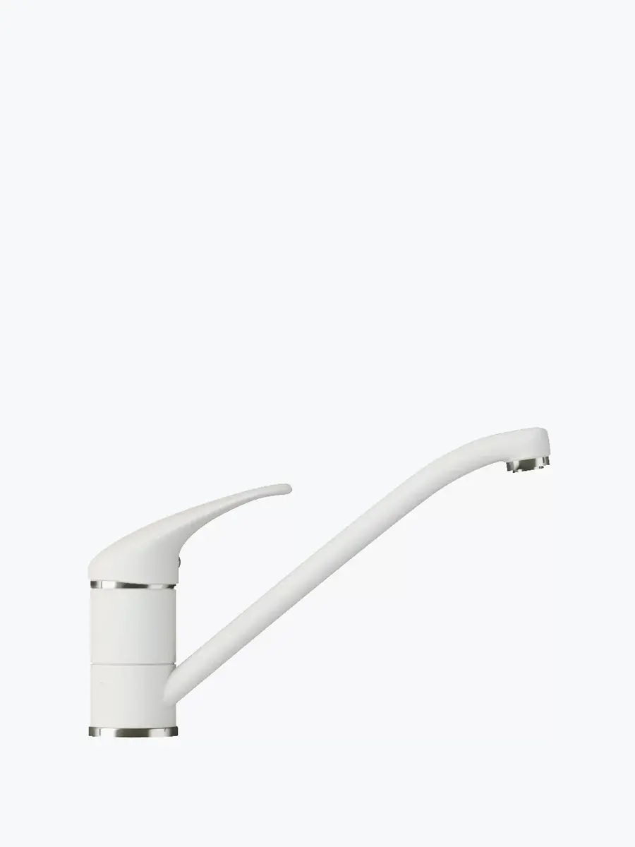 Изображение товара Смеситель для кухни Polygran 660694 поворотный излив 17 см цвет белый