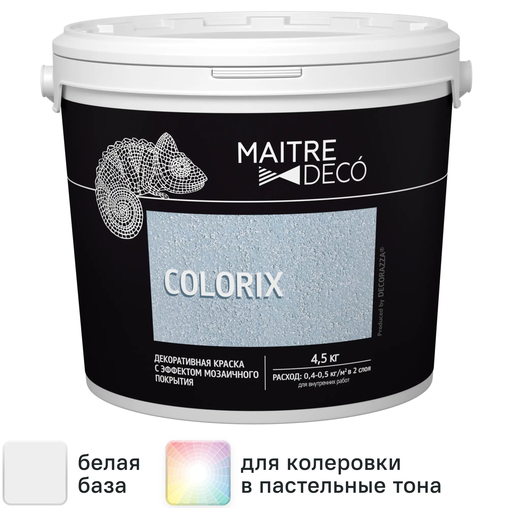 Изображение товара Декоративная краска Maitre Deco Colorix с эффектом мозаики 4.5 кг для внутренних работ