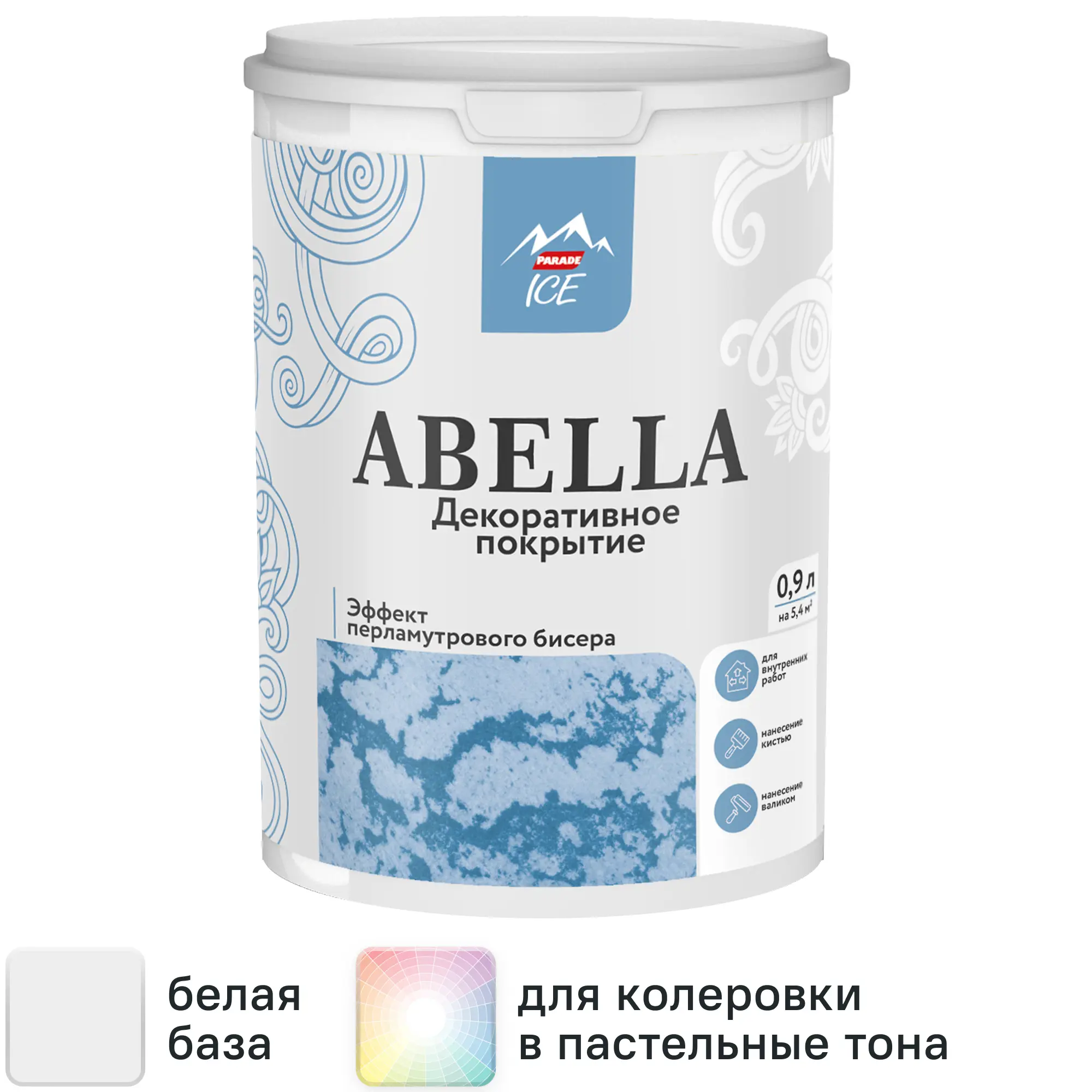 Изображение товара Декоративное покрытие Parade Abella с перламутровым эффектом 0.9 л для внутренних работ