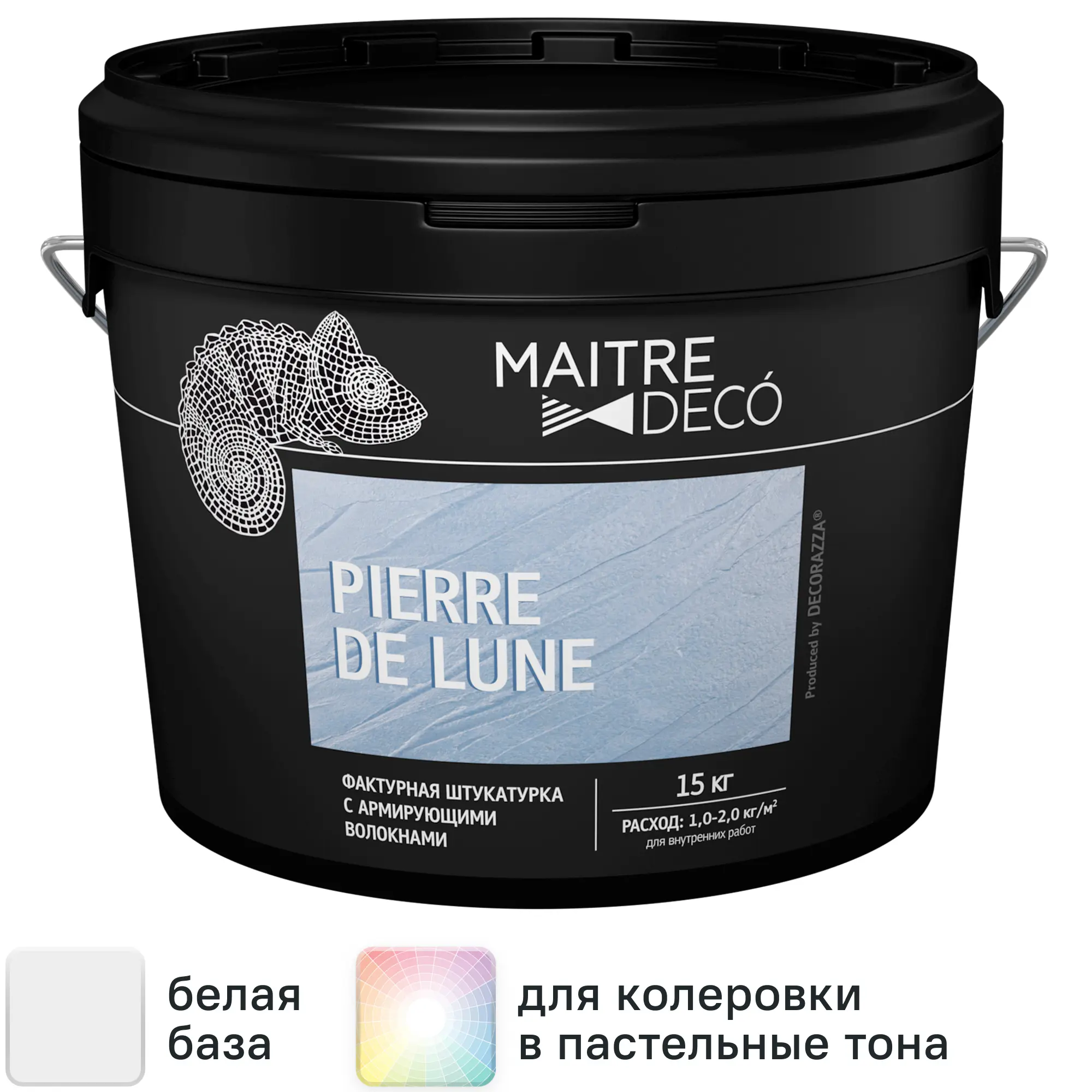 Изображение товара Декоративная фактурная штукатурка Maitre Deco Pierre De Lune 15 кг для интерьера