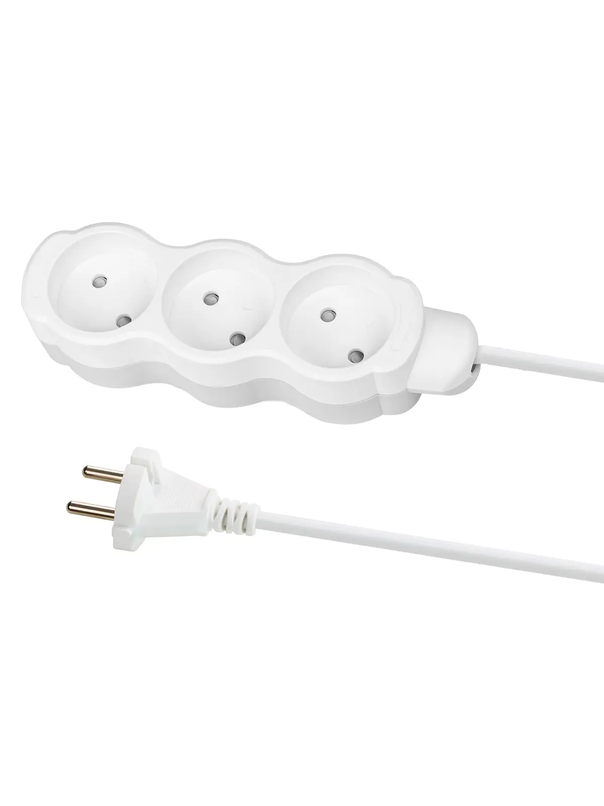 Изображение товара Удлинитель бытовой Tdm electric Люкс SQ1303-4001 2x0.75 2 м 3 розетки без заземления 1400 Вт цвет белый