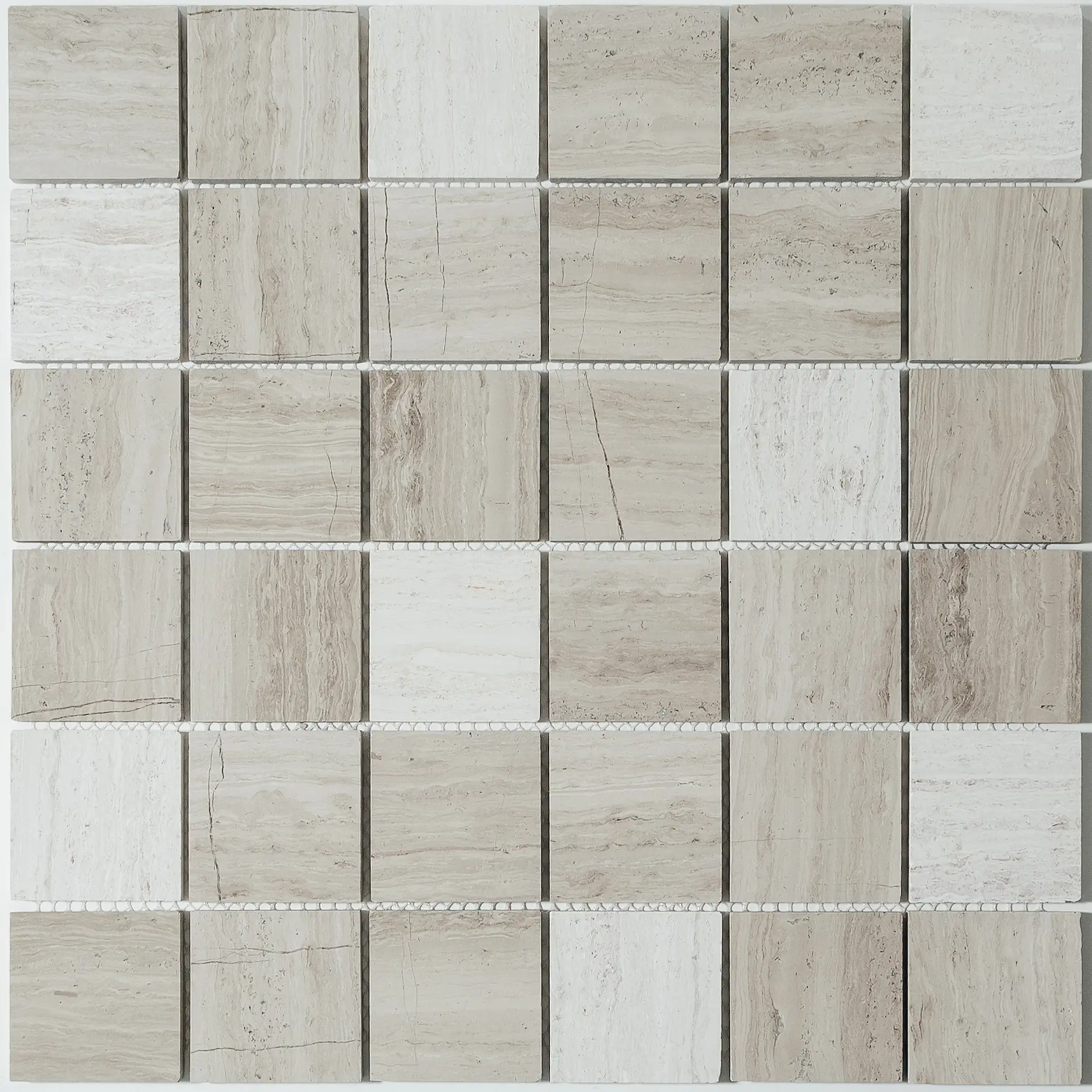 Изображение товара Декоративная мозаика NSMOSAIC Kp-761 NS05ST0060 29.8x29.8см серый серебристый морозостойкая