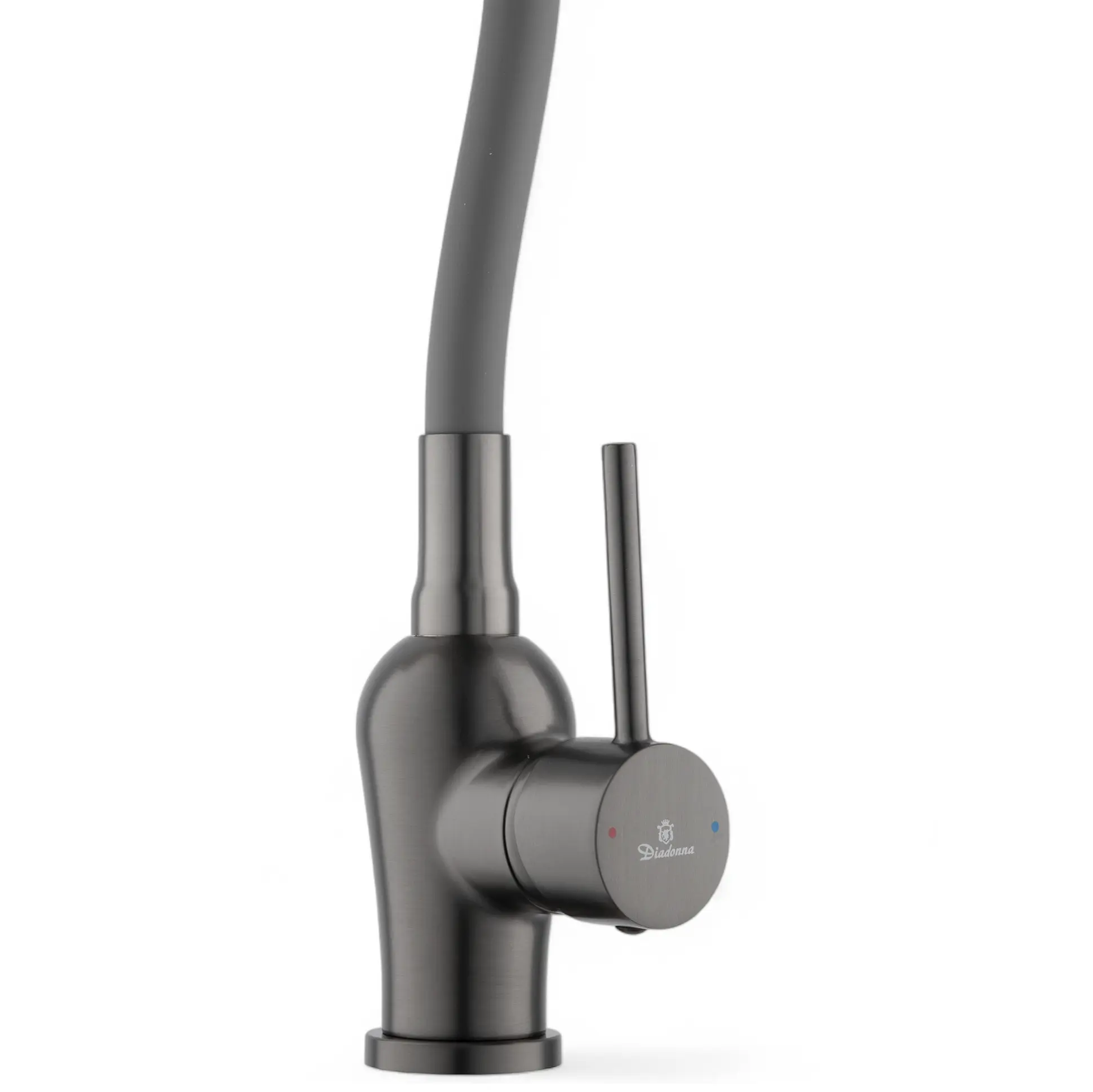 Изображение товара Смеситель для кухни Diadonna D46-0014QH 17 см гибкий излив цвет графит