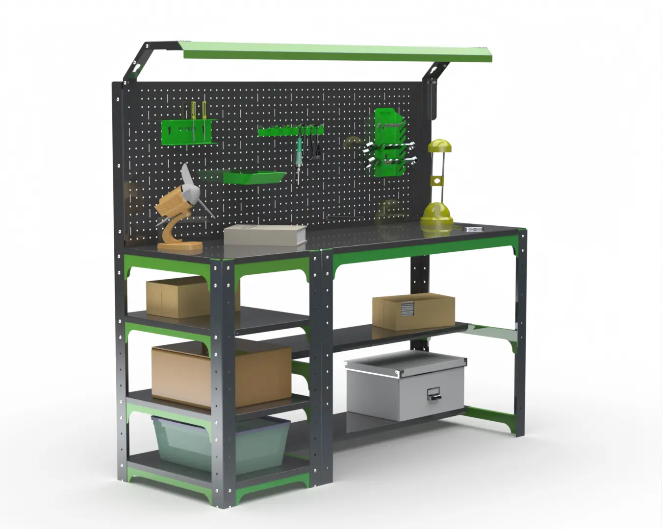 Изображение товара Стол металлический METALEX 201151 с регулируемой высотой полок и нагрузкой 260 кг