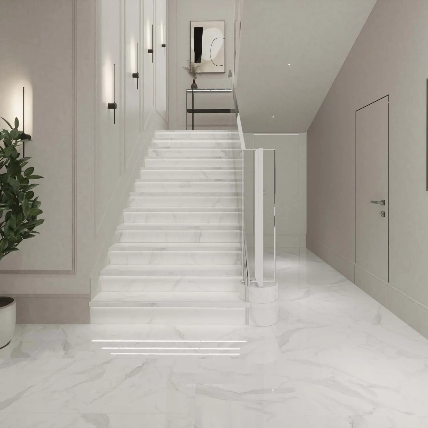 Изображение товара Керамогранит Estima Montis MN01 белый 80x80 см ректифицированный для интерьера и фасадов