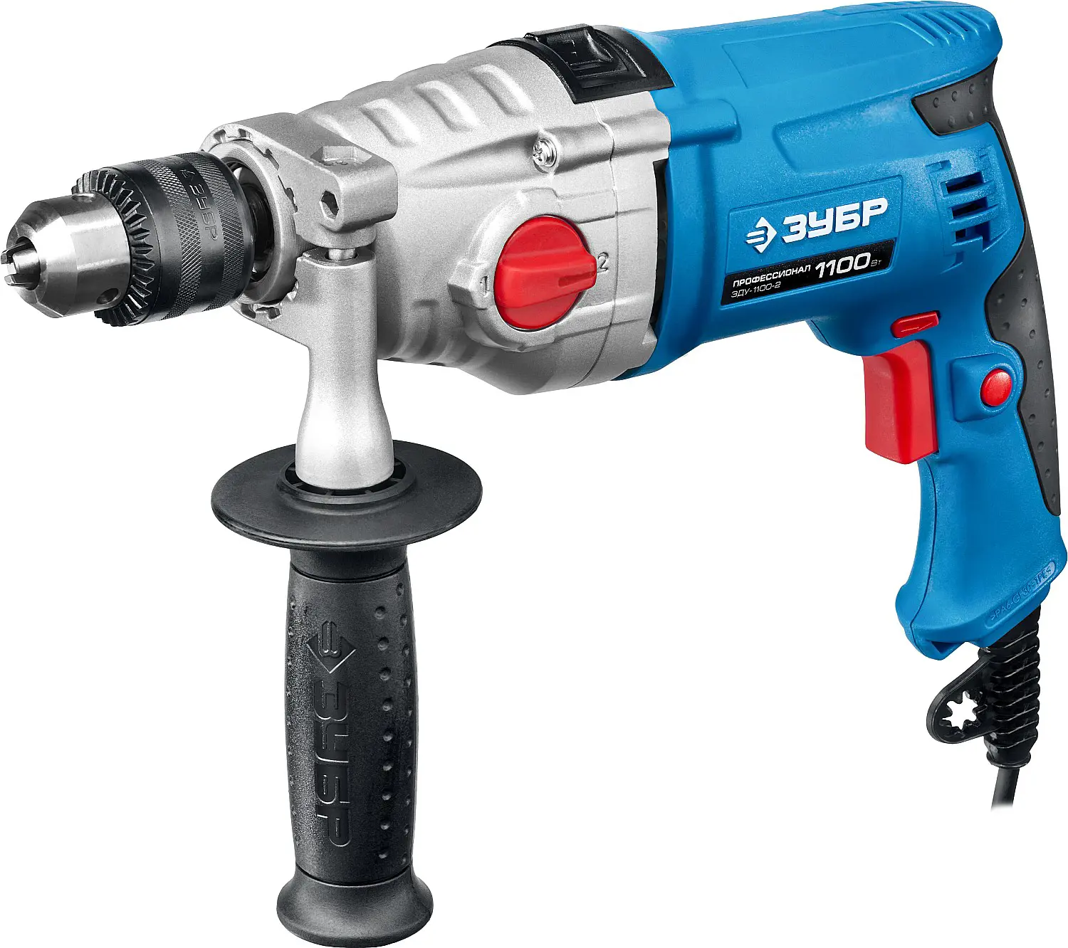 Изображение товара Дрель сетевая ударная Зубр ЗДУ-1100-2 ЭРМКМ2 мощность 1100 Вт с реверсом