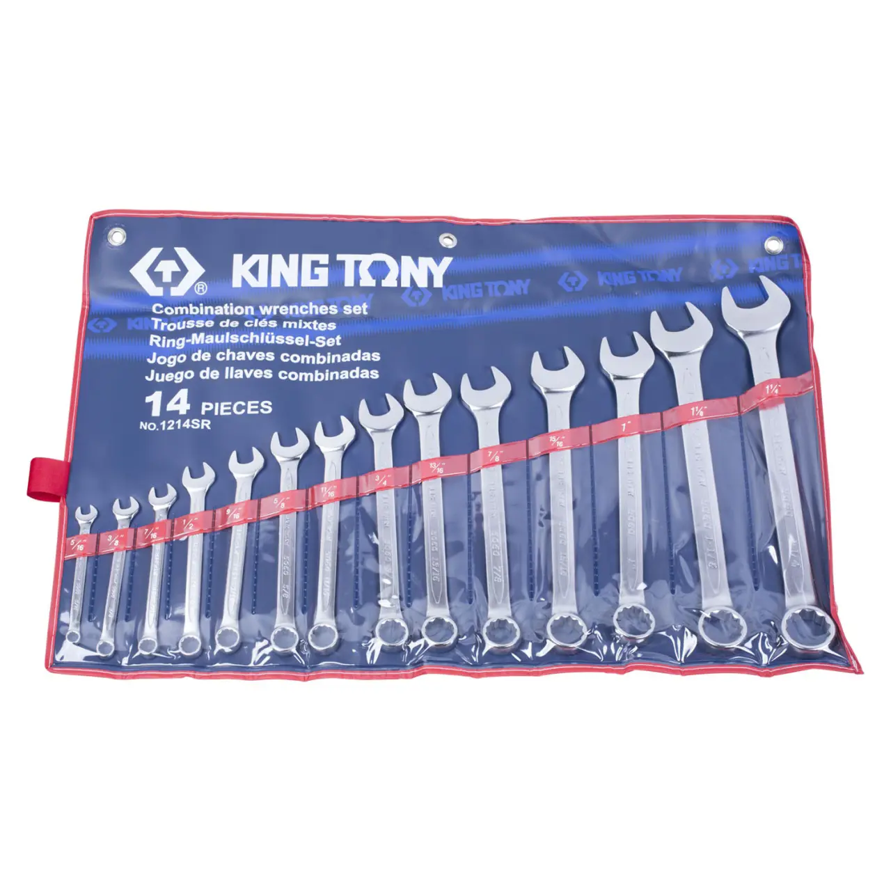 Изображение товара Набор ключей комбинированных King Tony 1214SR 14 шт дюймовые размеры