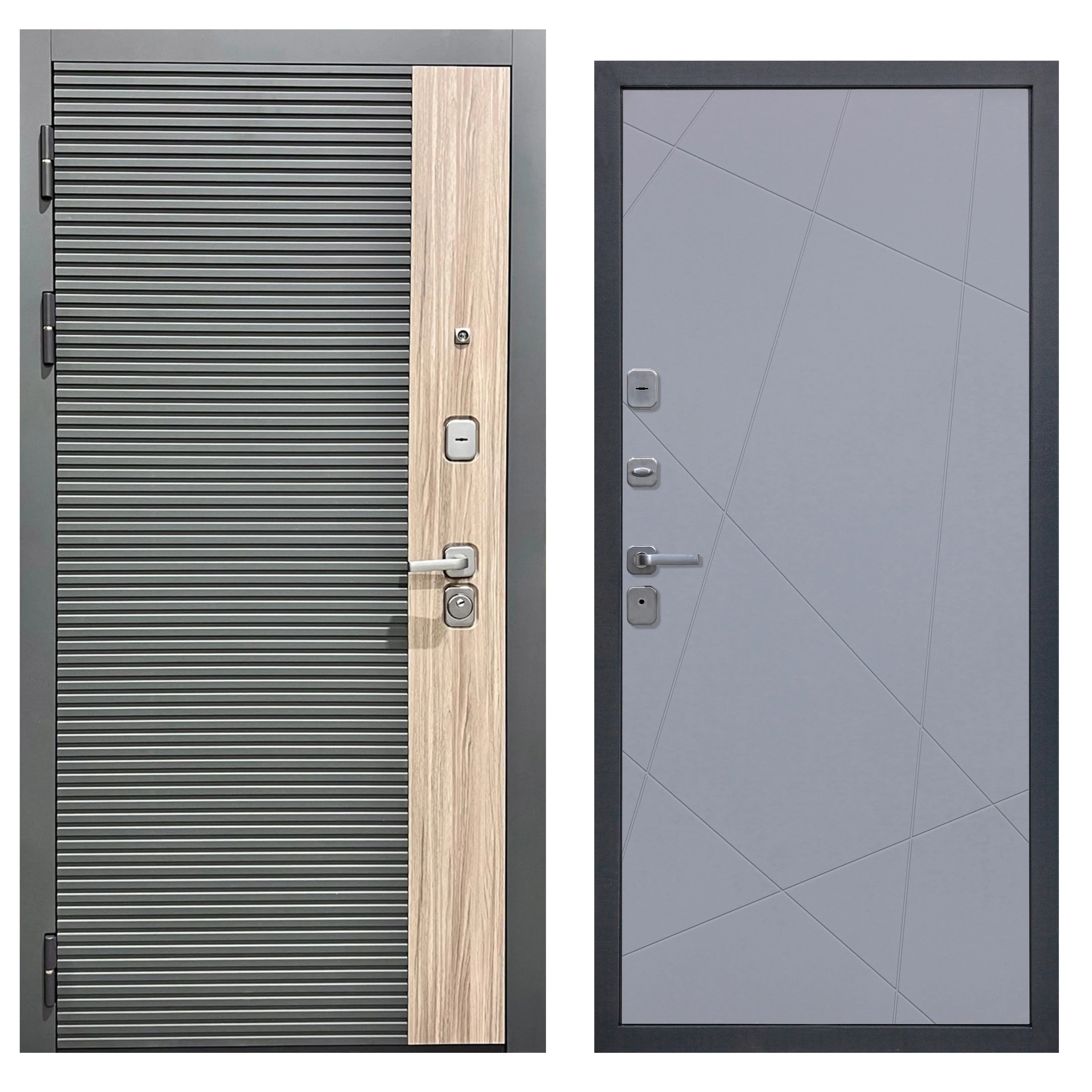 Изображение товара Входная дверь DIVA 76 левый 205x96см цвет дуб серый/Д11 силк маус