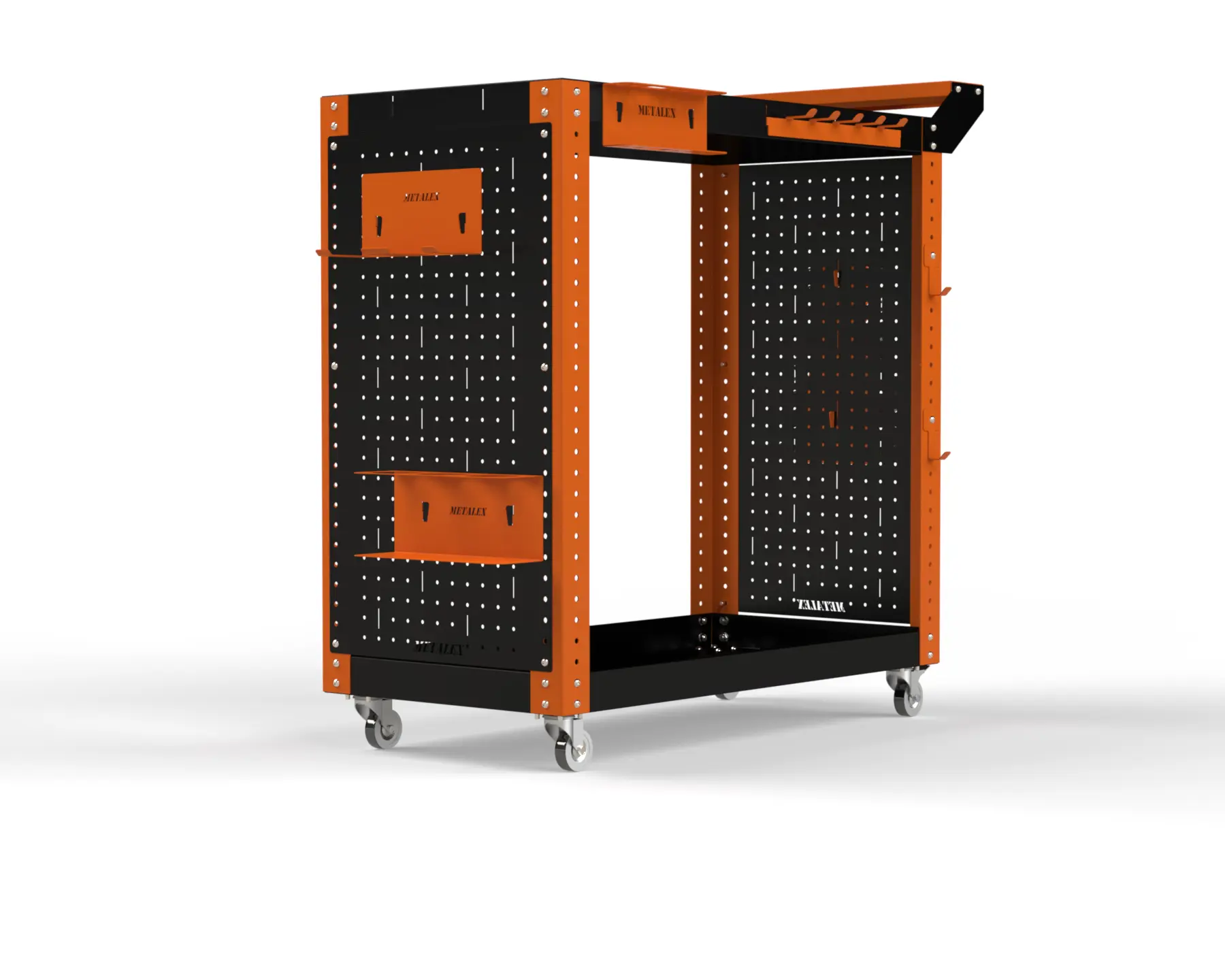 Изображение товара Тележка инструментальная METALEX Тип 2 800x400x800 мм с регулировкой высоты и аксессуарами