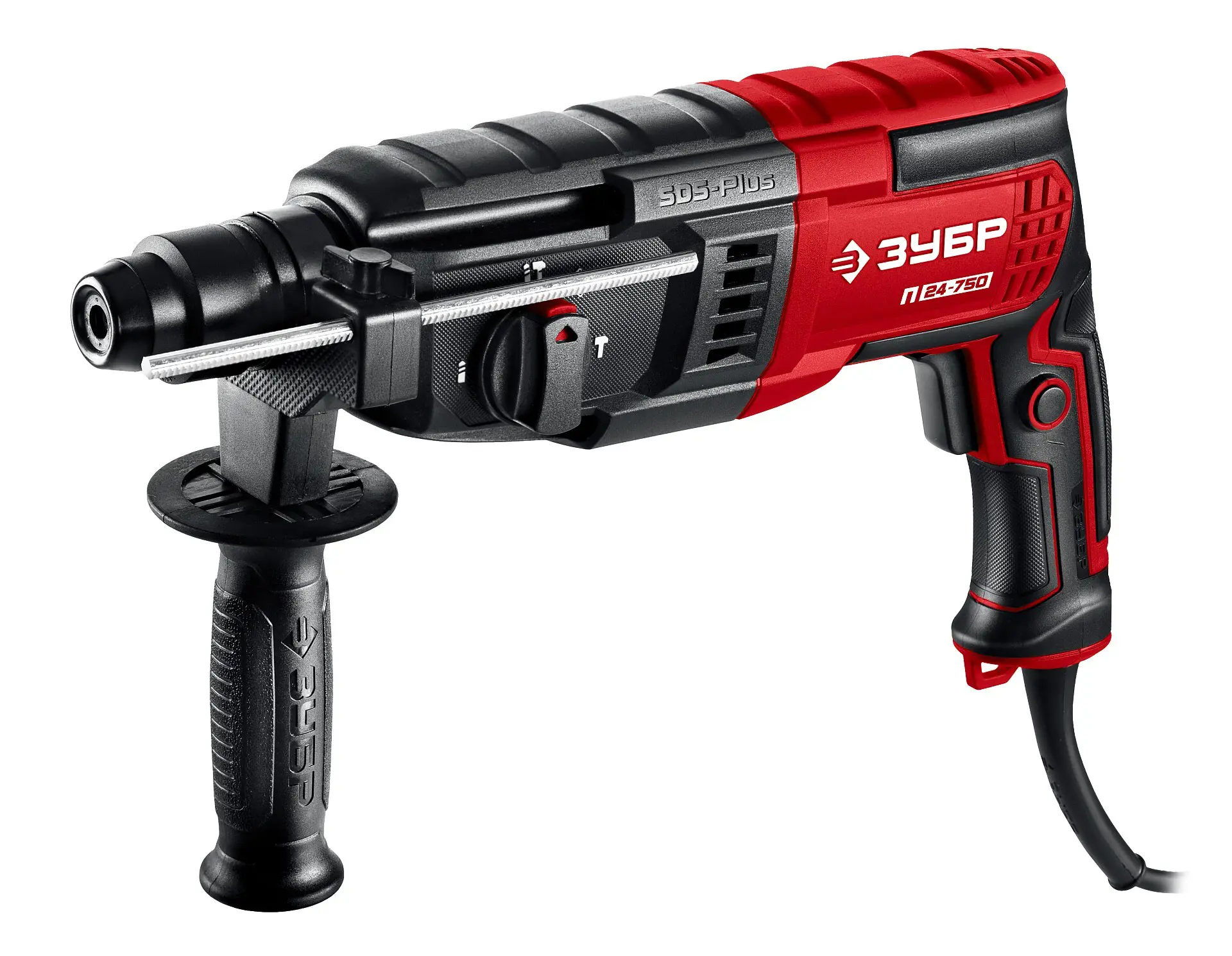 Изображение товара Перфоратор сетевой SDS Plus Зубр П-24-750, 750 Вт, 2.4 Дж