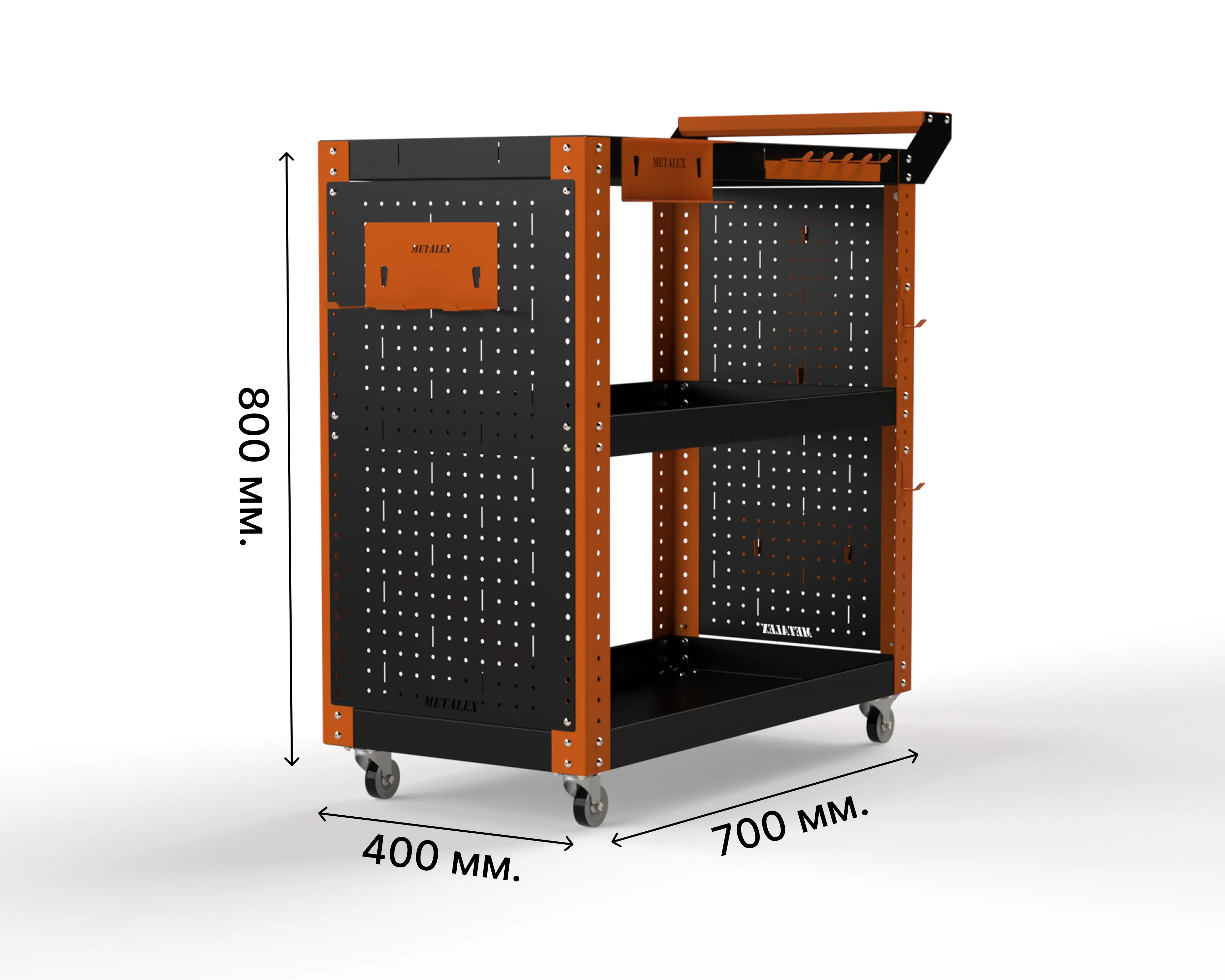 Изображение товара Тележка инструментальная Metalex Тип 2 118159 800x350x700 мм