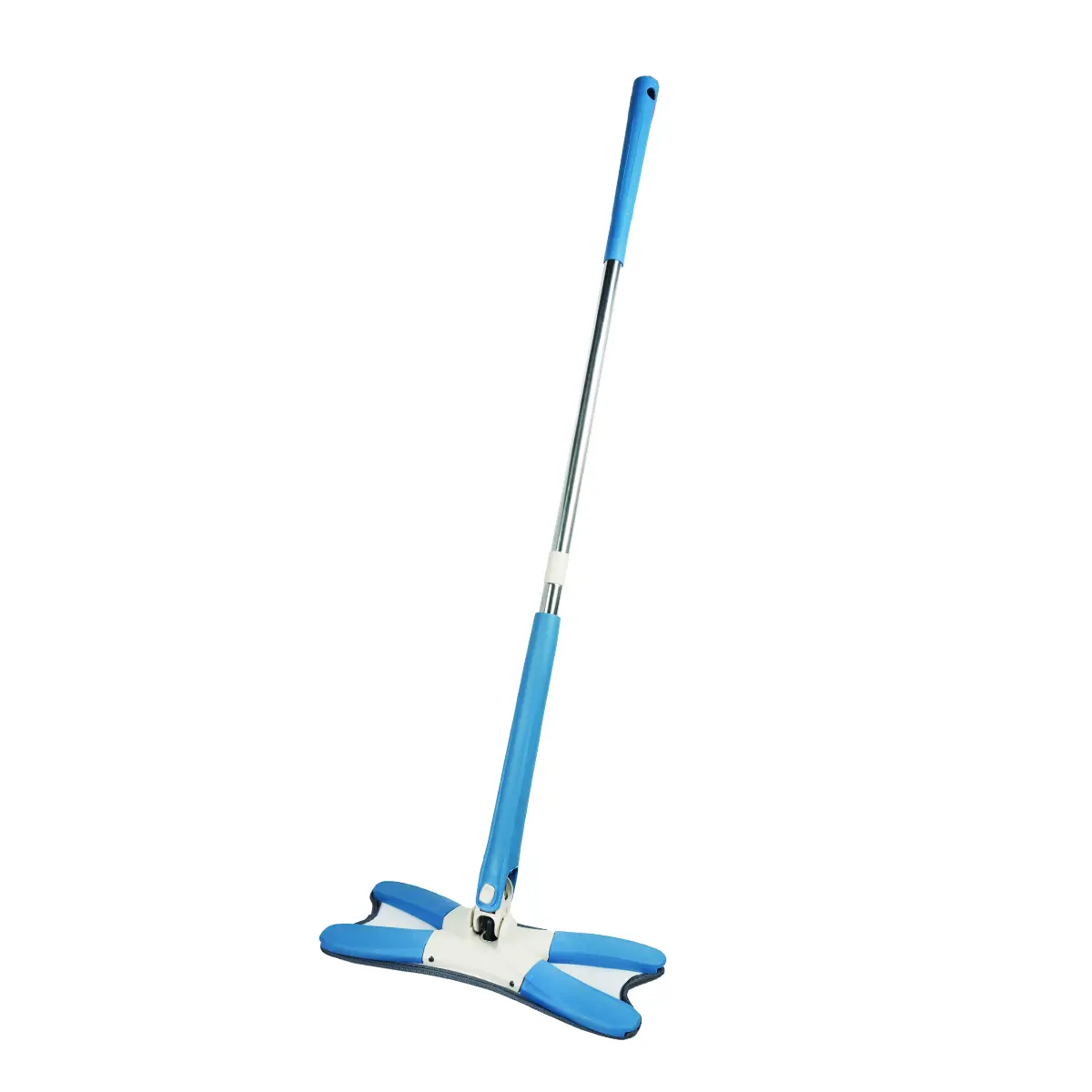 Изображение товара Швабра с плоской насадкой микрофибра Dom-dom 270857 пластик цвет серый/серебристый 120 см