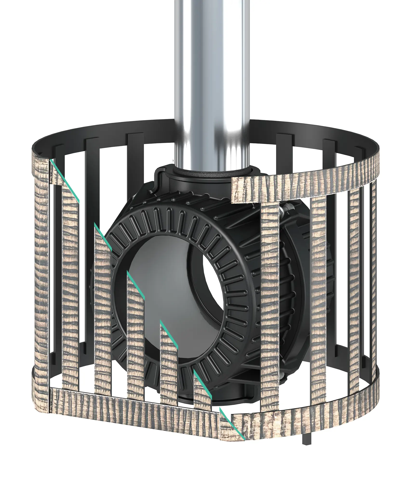 Изображение товара Сетка Турбопар Везувий Ковка 56x56x40см сталь цвет желтый