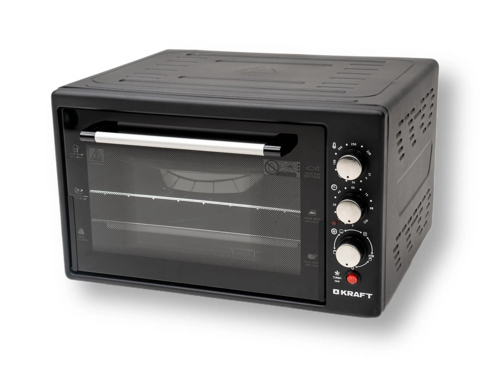 Изображение товара Электропечь 1500 Вт Kraft KF-MO 3802 KBL 50.3x30.7x44.3 см цвет черный