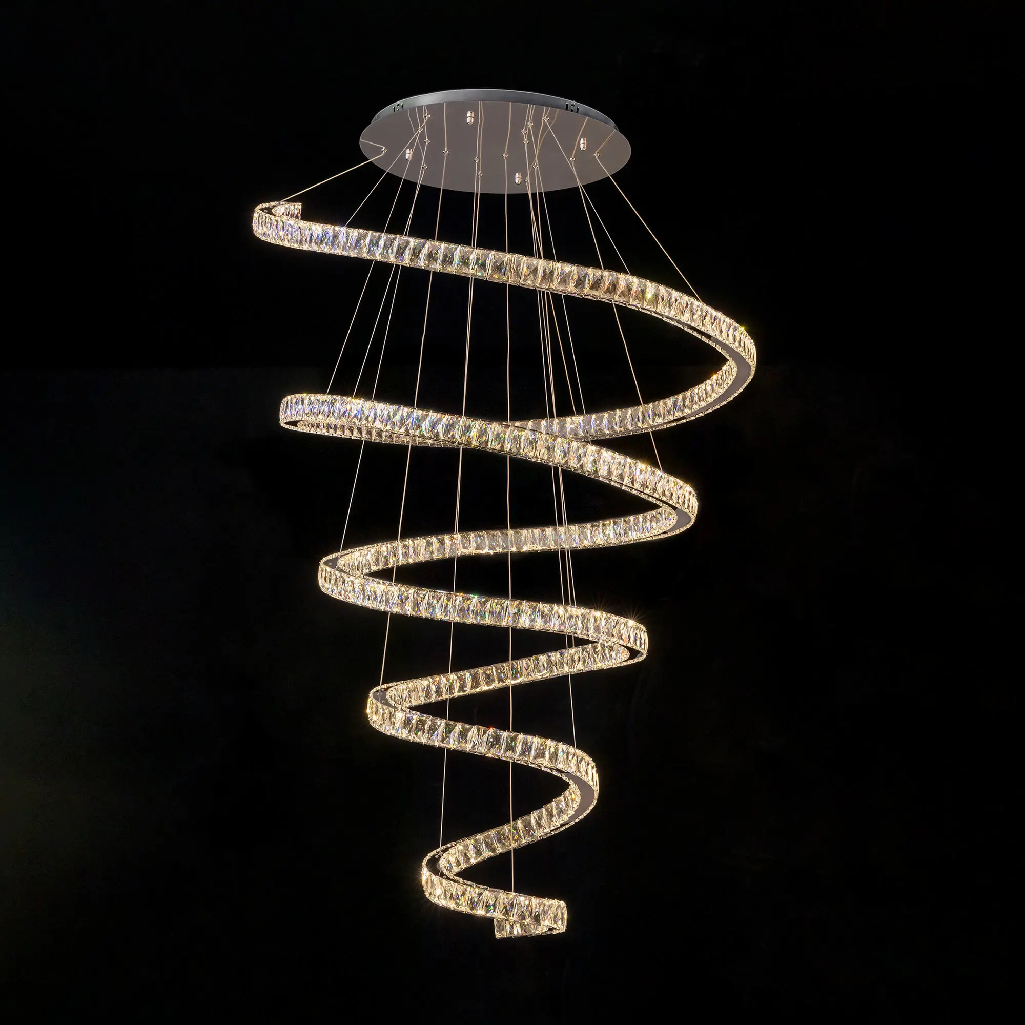 Изображение товара Подвесная хрустальная люстра с пультом и регулировкой яркости Eletto Olimpia EL330P140