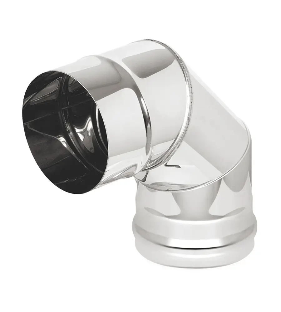 Изображение товара Колено 90° Везувий ⌀120мм нержавеющая сталь AISI 430 0.5мм 4 секции