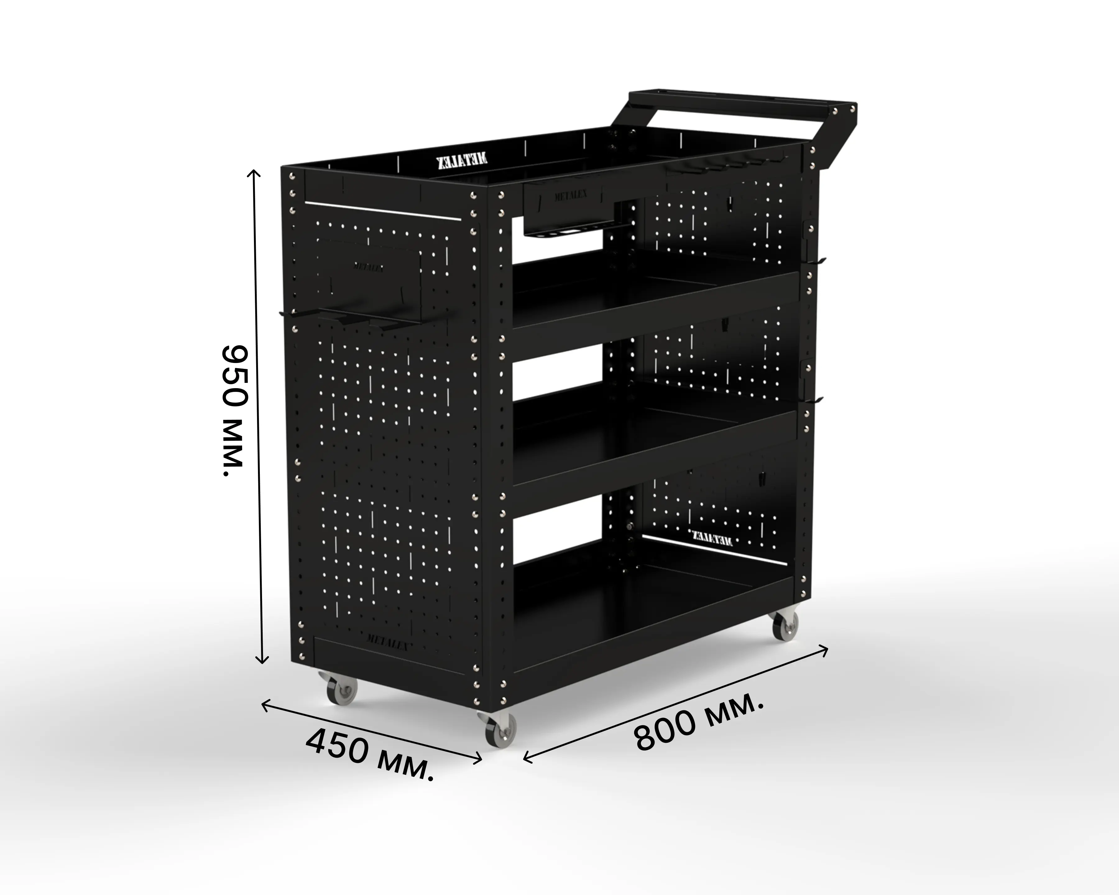 Изображение товара Тележка инструментальная Metalex Тип 2 950x400x700 мм Россия