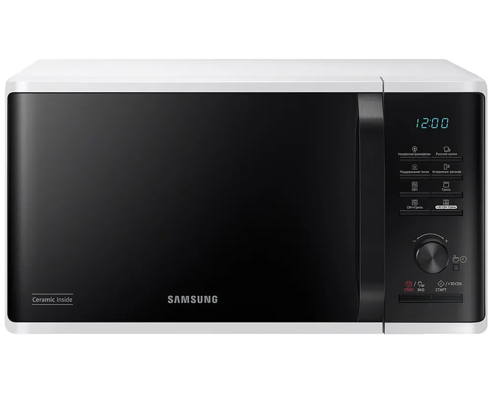 Изображение товара Отдельностоящая микроволновая печь Samsung MG23K3515AW/BW 48.9x27.5x39.2 см 23 л цвет белый