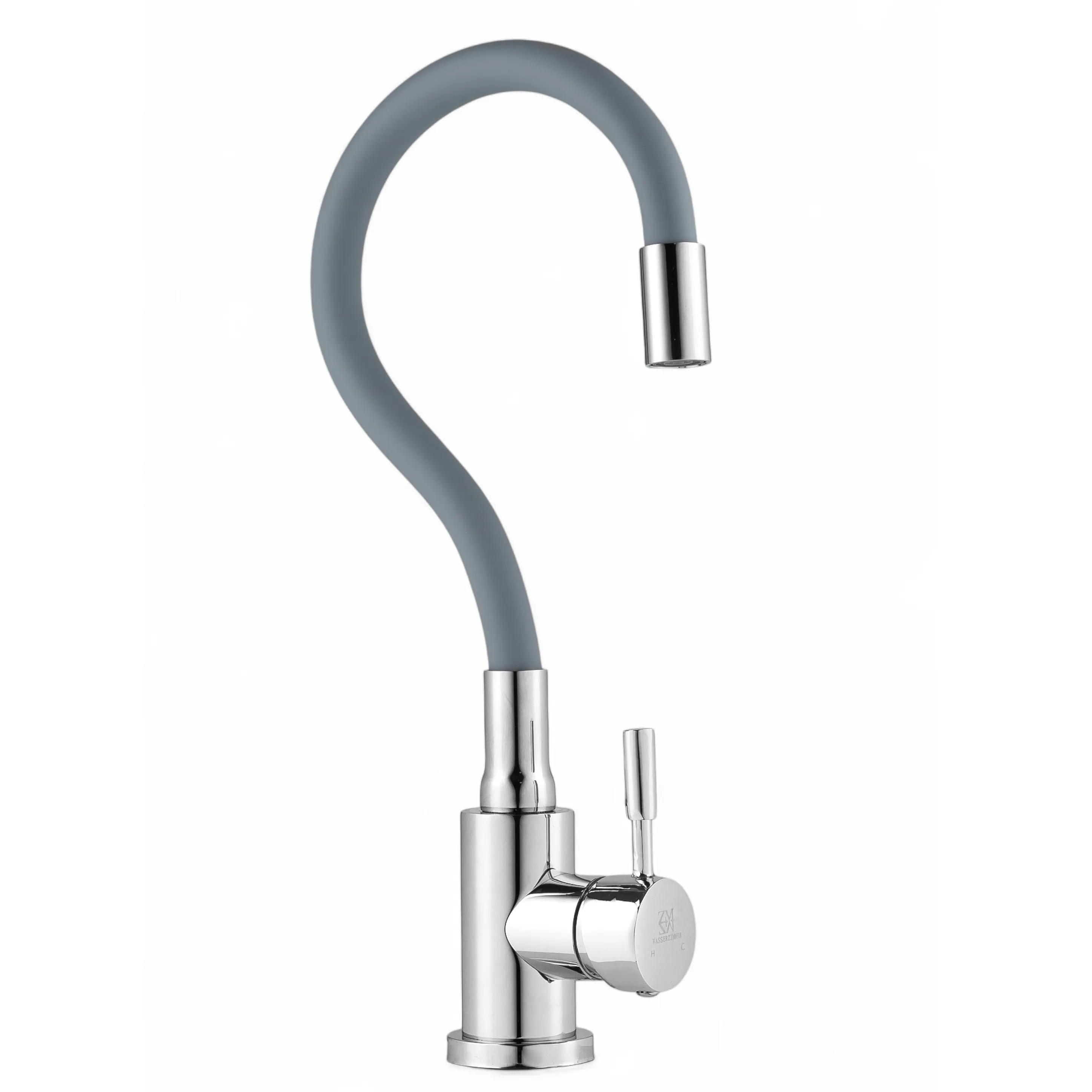 Изображение товара Смеситель для кухни Wasser zimmer 17 см гибкий излив цвет хром серый