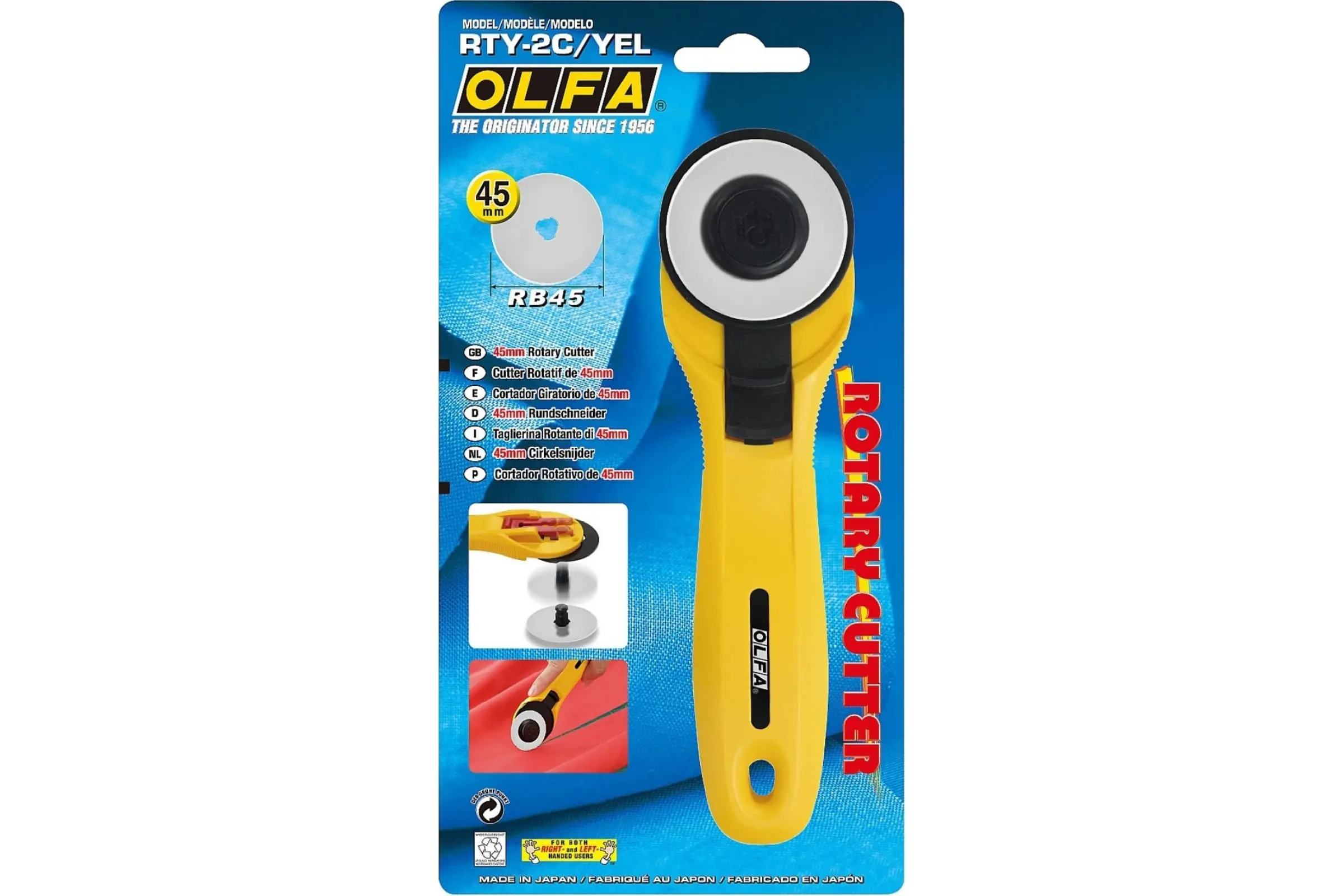 Изображение товара Строительный нож Olfa OL-RTY-2C/YEL, 4.5 мм