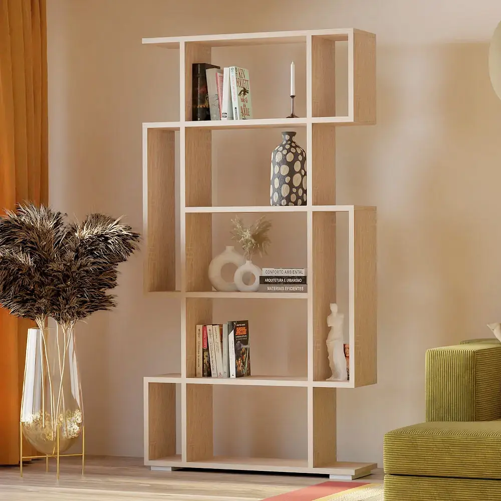 Изображение товара Стеллаж деревянный Dipriz 90x171x24 см нагрузка до 7 кг ЛДСП цвет бежевый