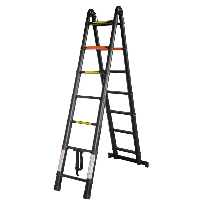 Изображение товара Лестница-стремянка телескопическая Rockforce 2-секционная 7 ступеней