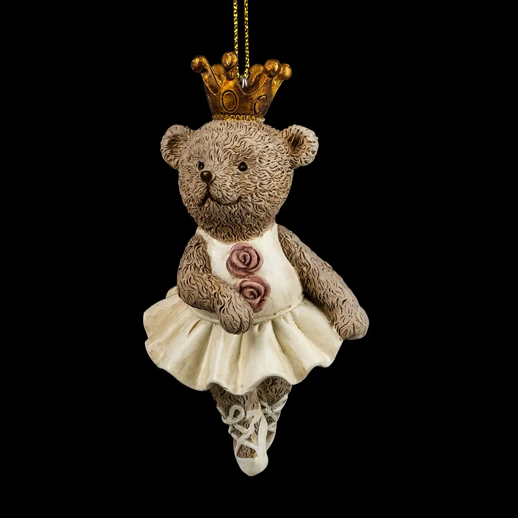 Изображение товара Елочная игрушка Erichkrause Принцесса медведей 9.5 см x 5 см жёлтый/золотой
