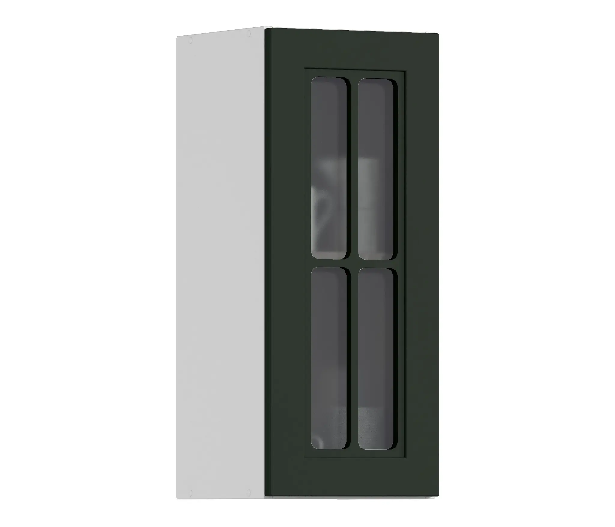 Изображение товара Навесной шкаф Регина Столплит со стеклом 30x72x29 см МДФ цвет зеленый