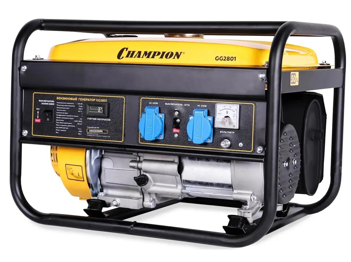 Изображение товара Бензиновый генератор Champion GG2801 3 кВт для дома и дачи