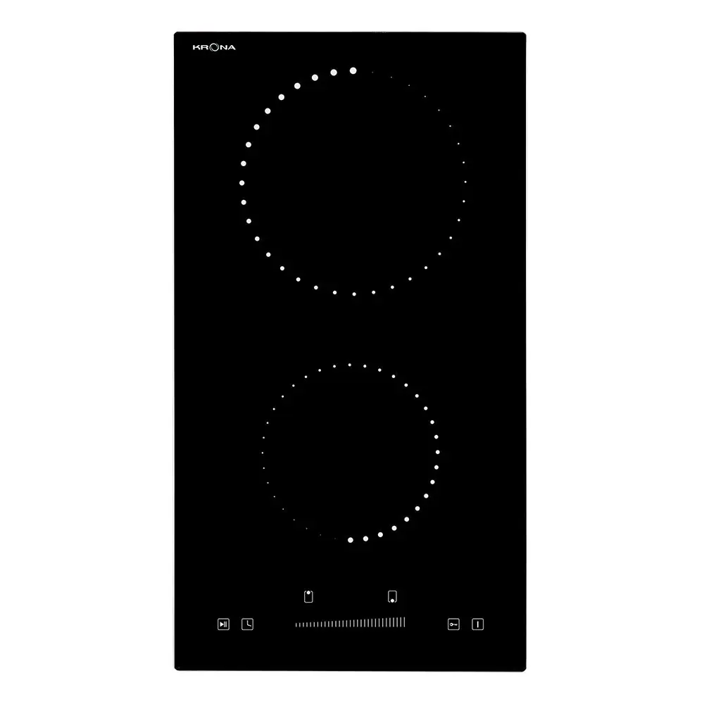 Изображение товара Стеклокерамическая варочная панель Krona CORTO 30 BL 30 см 2 конфорки цвет черный