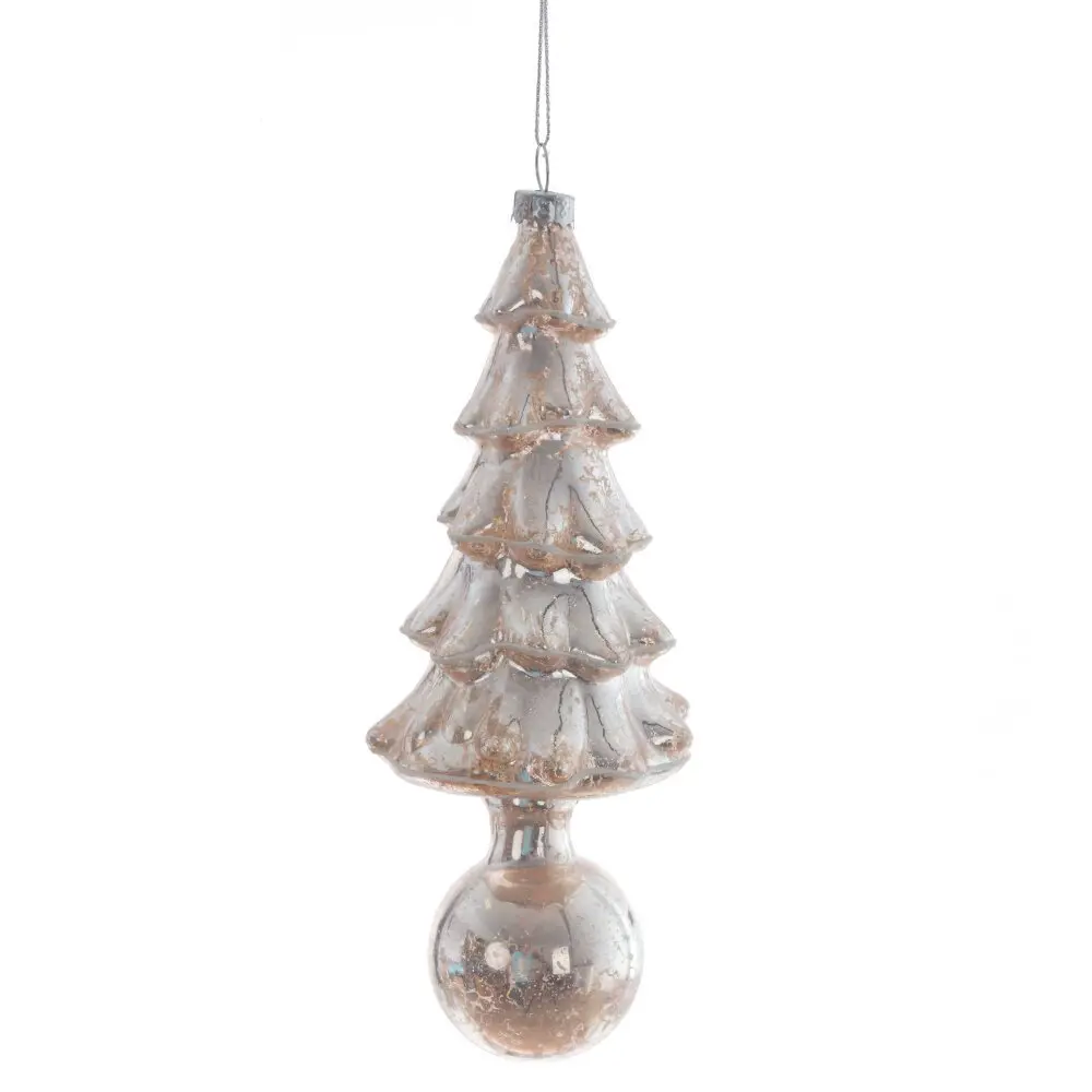 Изображение товара Елочная игрушка 805702 19 см x 7 см серый/серебристый