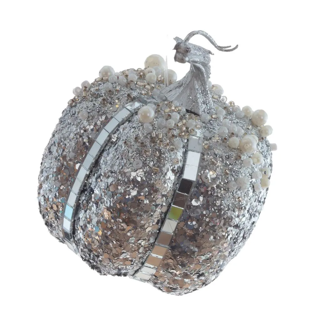 Изображение товара Елочная игрушка 806876 9 см x 8 см серый/серебристый