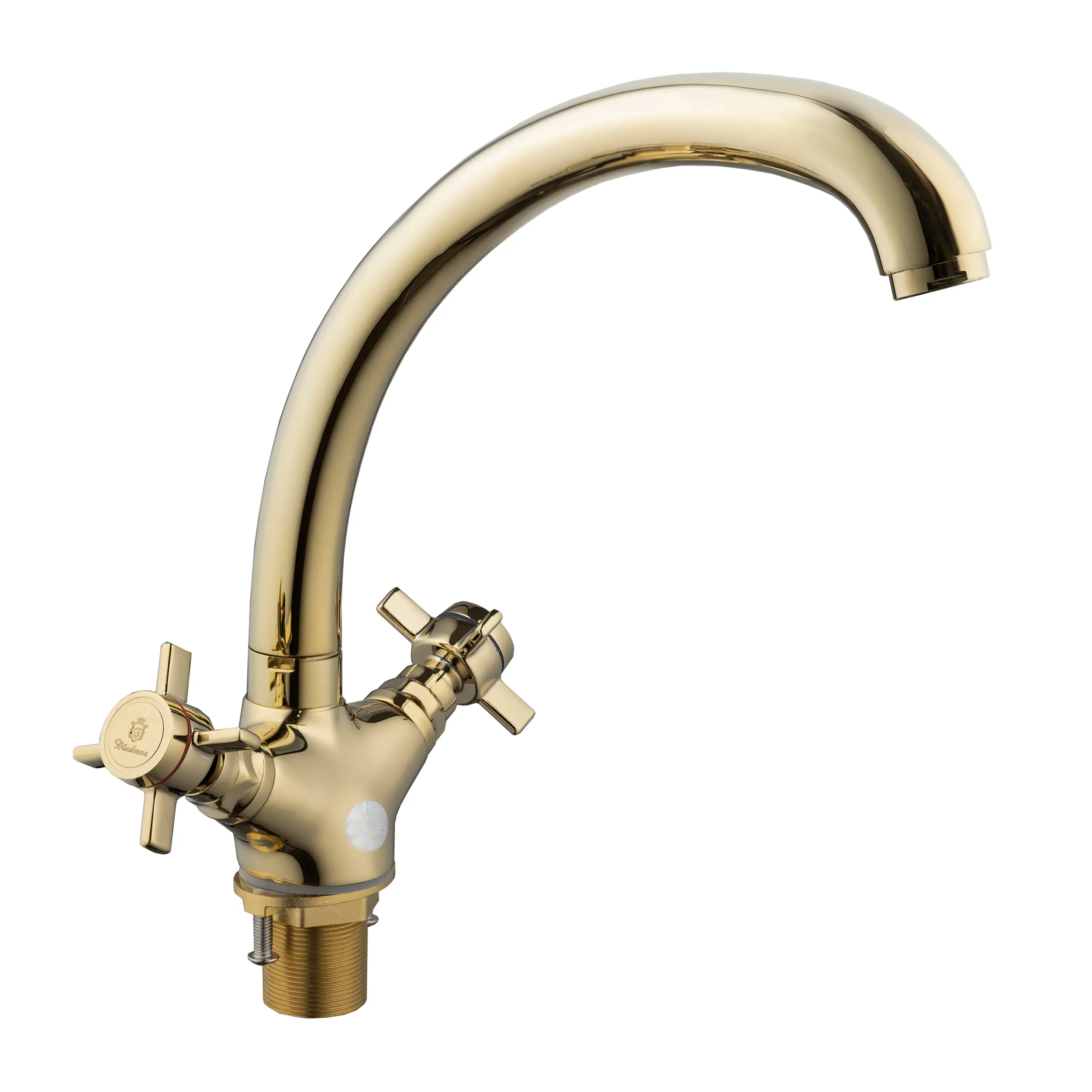 Изображение товара Смеситель для кухни Diadonna D84-752352J поворотный излив 20.5 см цвет золото