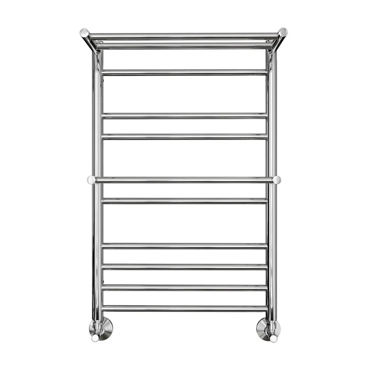 Изображение товара Полотенцесушитель водяной с полкой лестница Lemark Lm33810 53.2x80 см 3/4" нержавеющая сталь цвет серебро