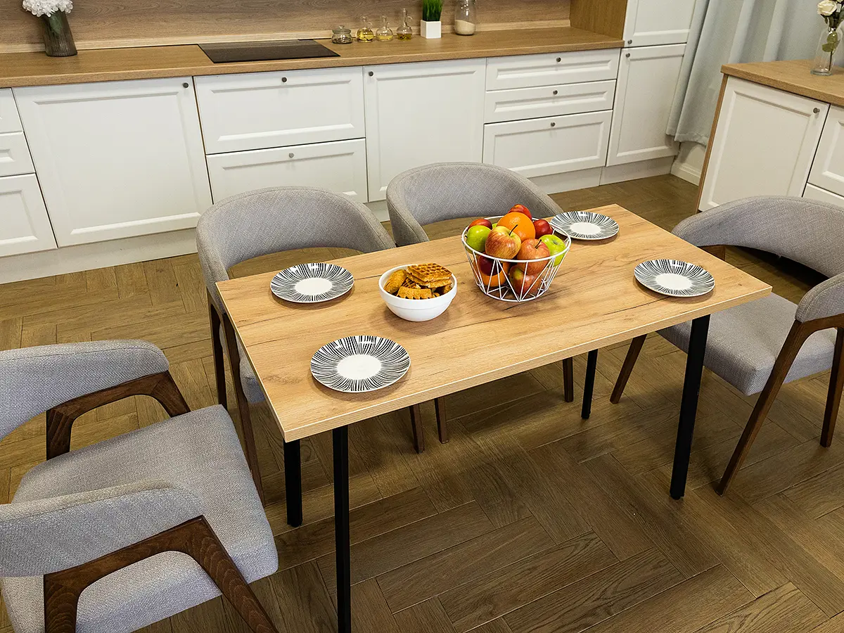 Изображение товара Кухонный стол Diko Loft Delight Dining 120х70х75 см цвет дуб золотой