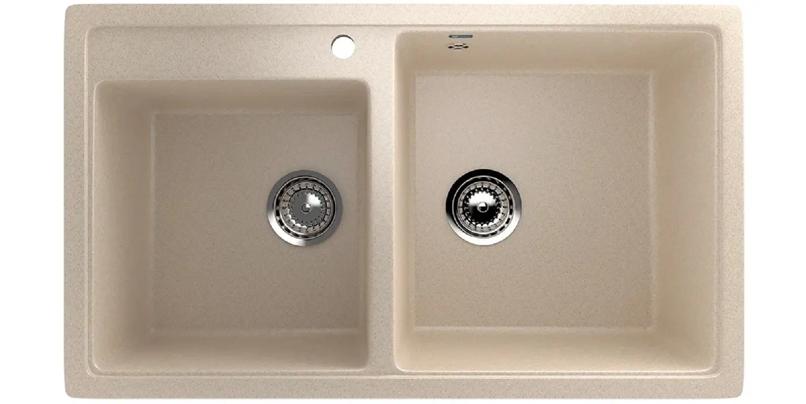 Изображение товара Мойка кухонная двухсекционная ULGRAN U-200-328 бежевый материал компактная и прочная