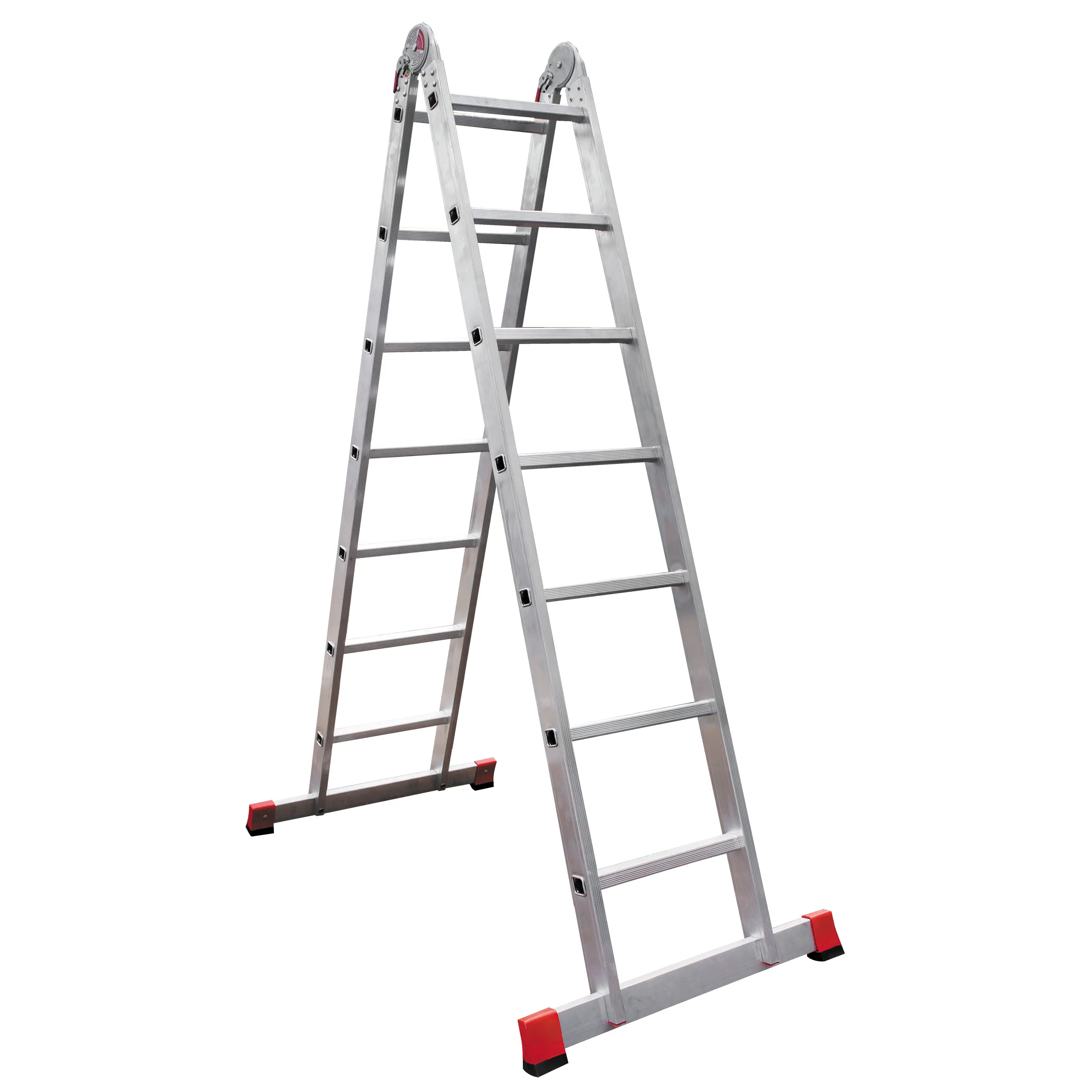 Изображение товара Лестница шарнирная Новая Высота NV 3310 двухсекционная 7 ступеней профессиональная