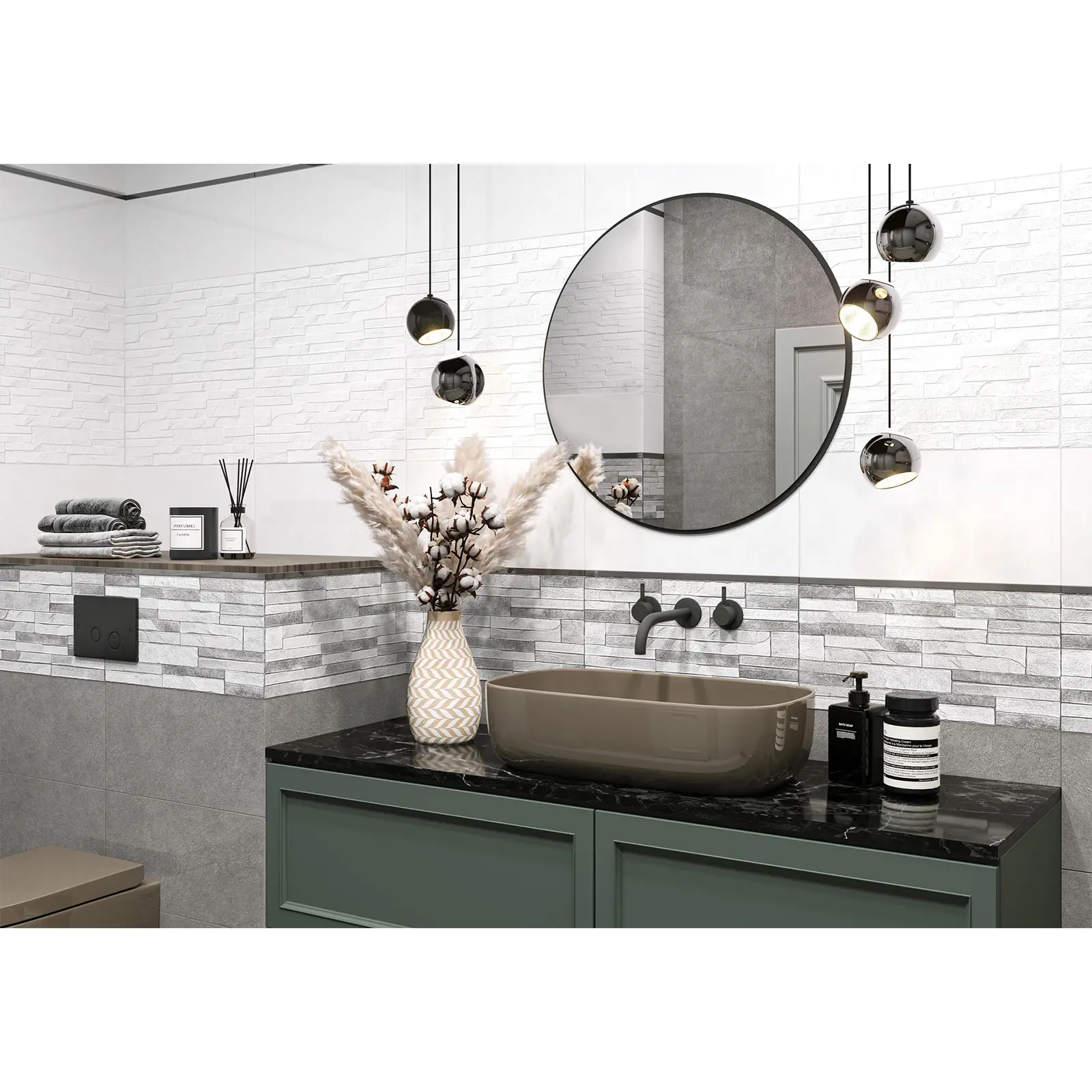 Изображение товара Настенная плитка Alma ceramica Discover TWU2550DCV00 24.9x50см серый