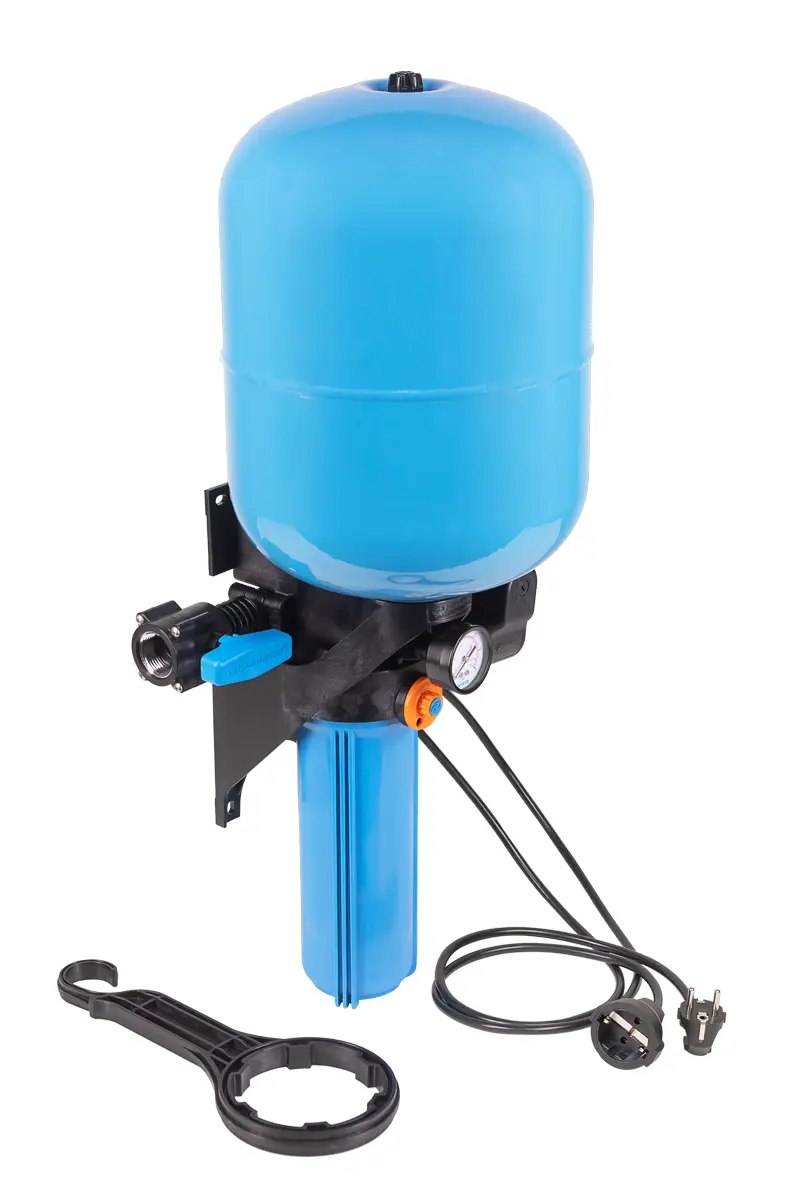 Изображение товара Гидроаккумулятор вертикальный 18 л Джилекс Краб-Т 1 синий для водоснабжения