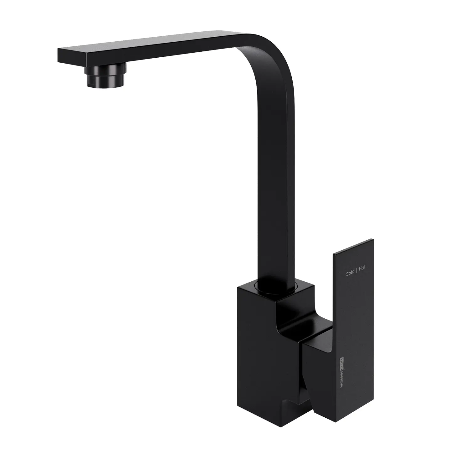 Изображение товара Смеситель для кухни Wasserkraft Abens черный с поворотным изливом