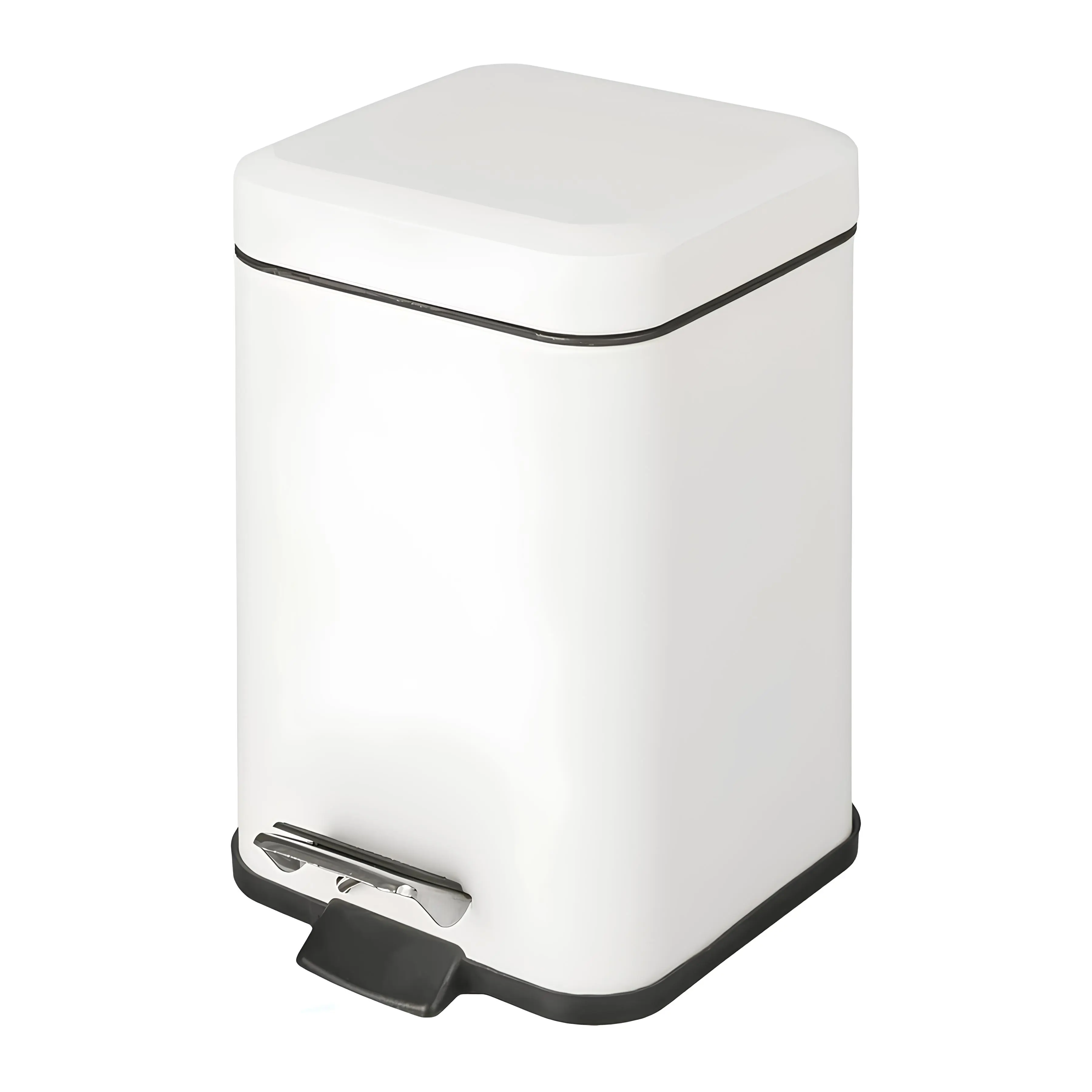 Изображение товара Мусорный контейнер 6 л Feinise нержавеющая сталь цвет белый