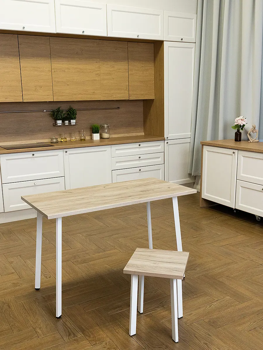 Изображение товара Кухонный стол Diko Loft Delight Dining 120х60х75 см цвет дуб серый крафт