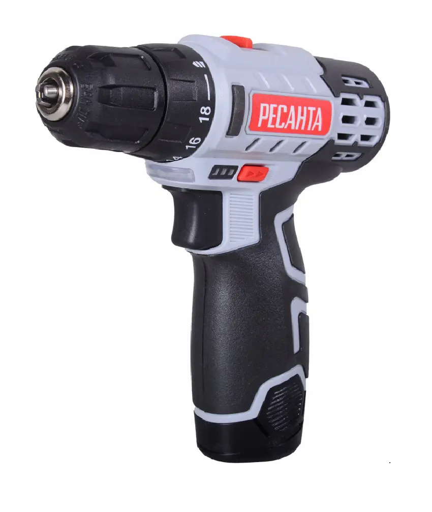 Изображение товара Дрель-шуруповерт аккумуляторная Ресанта ДА-12-2Л 75/14/1, 12 В Li-Ion без АКБ и ЗУ