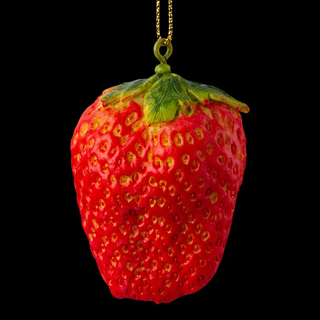 Изображение товара Елочная игрушка Erichkrause Клубничка 5 см x 3 см красный