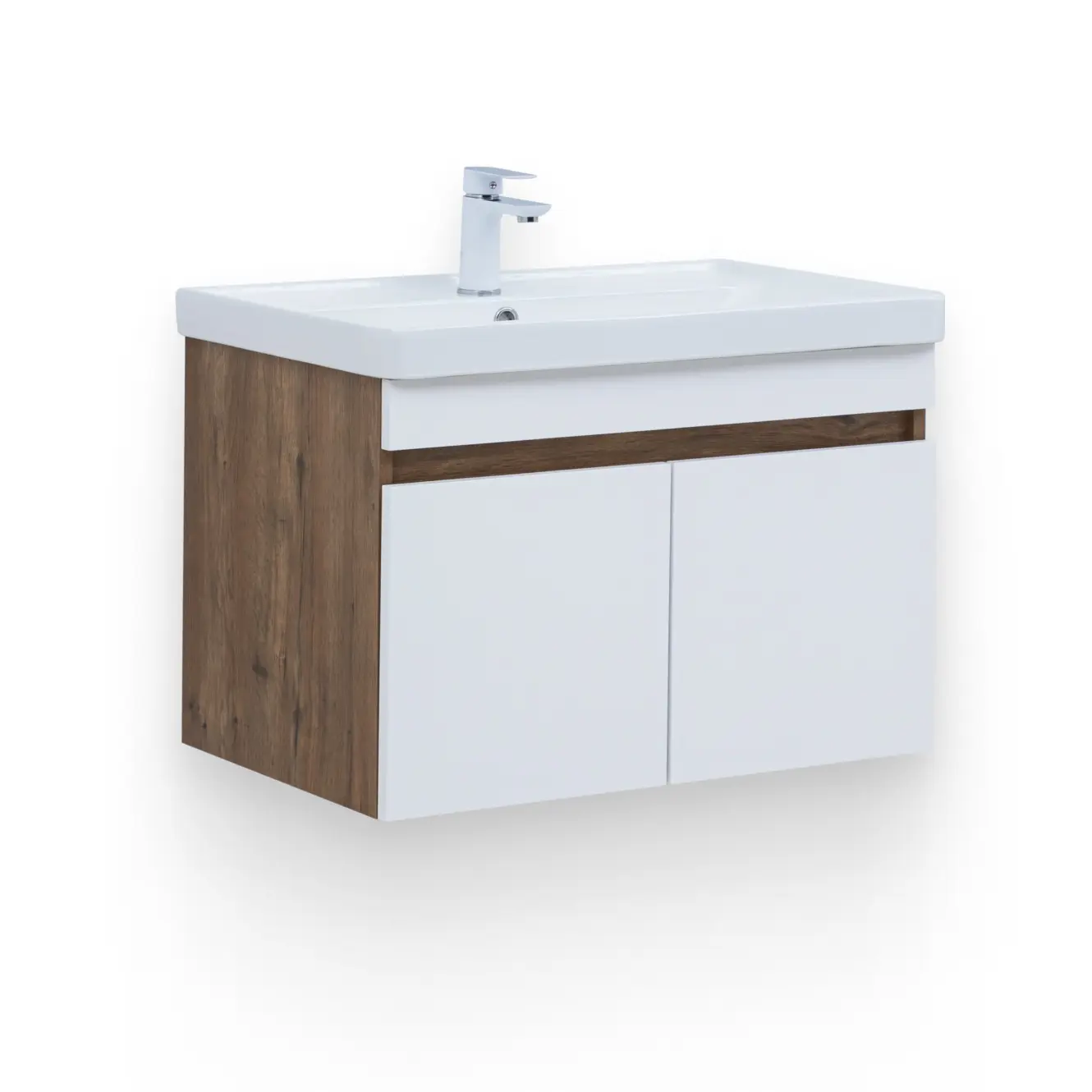 Изображение товара Тумба под раковину напольная Aquanet 00344793 78.8см цвет дуб рустикальный/белый сатин