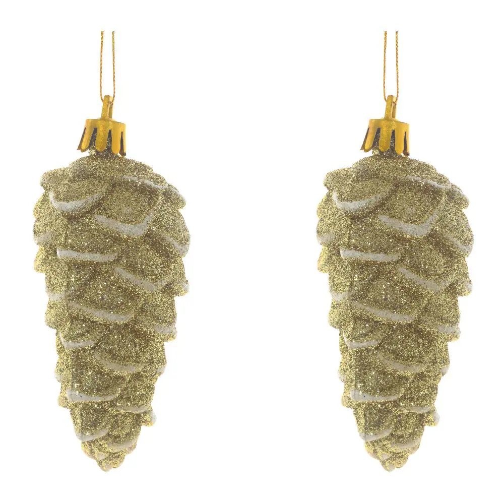 Изображение товара Набор елочных игрушек 754288 15 см жёлтый/золотой 2 шт