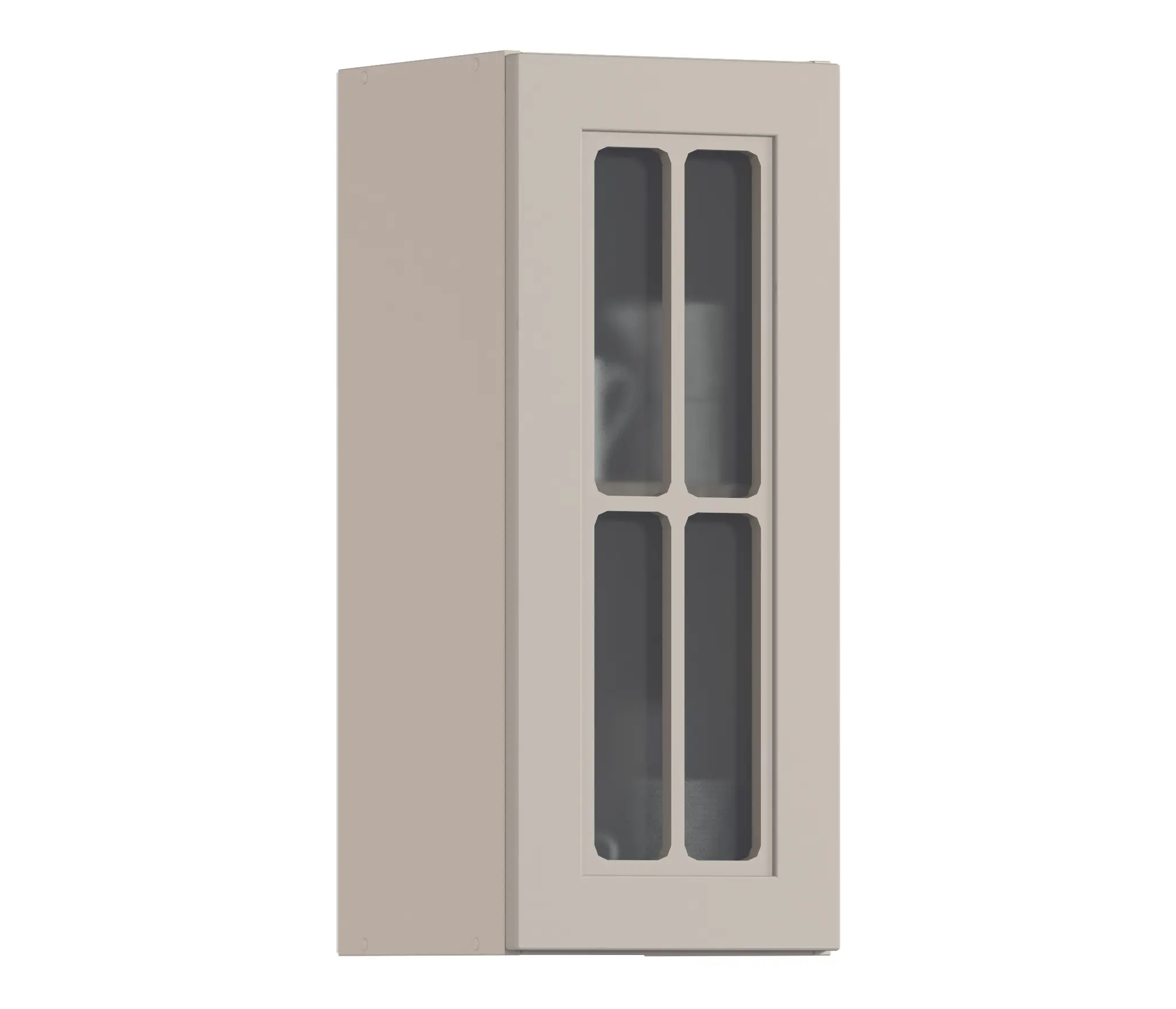 Изображение товара Навесной шкаф Регина Столплит со стеклом 30x72x29 см МДФ цвет серый