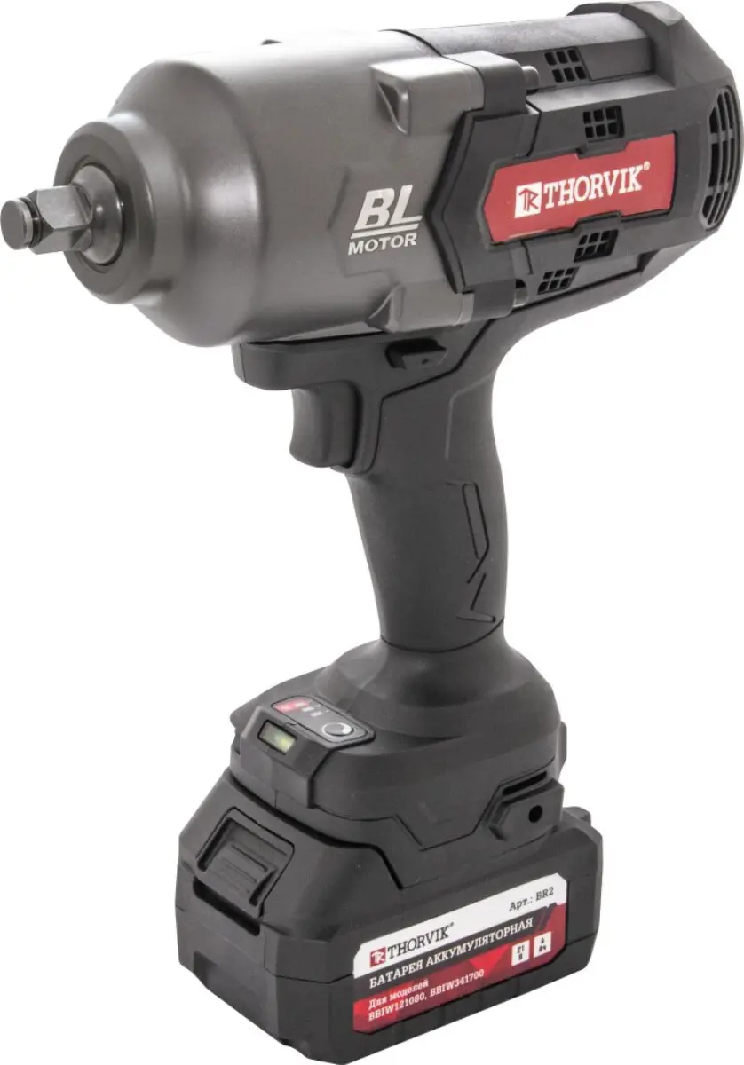Изображение товара Аккумуляторный гайковерт Thorvik BBIW121700 21В 1700 Нм ударный бесщёточный