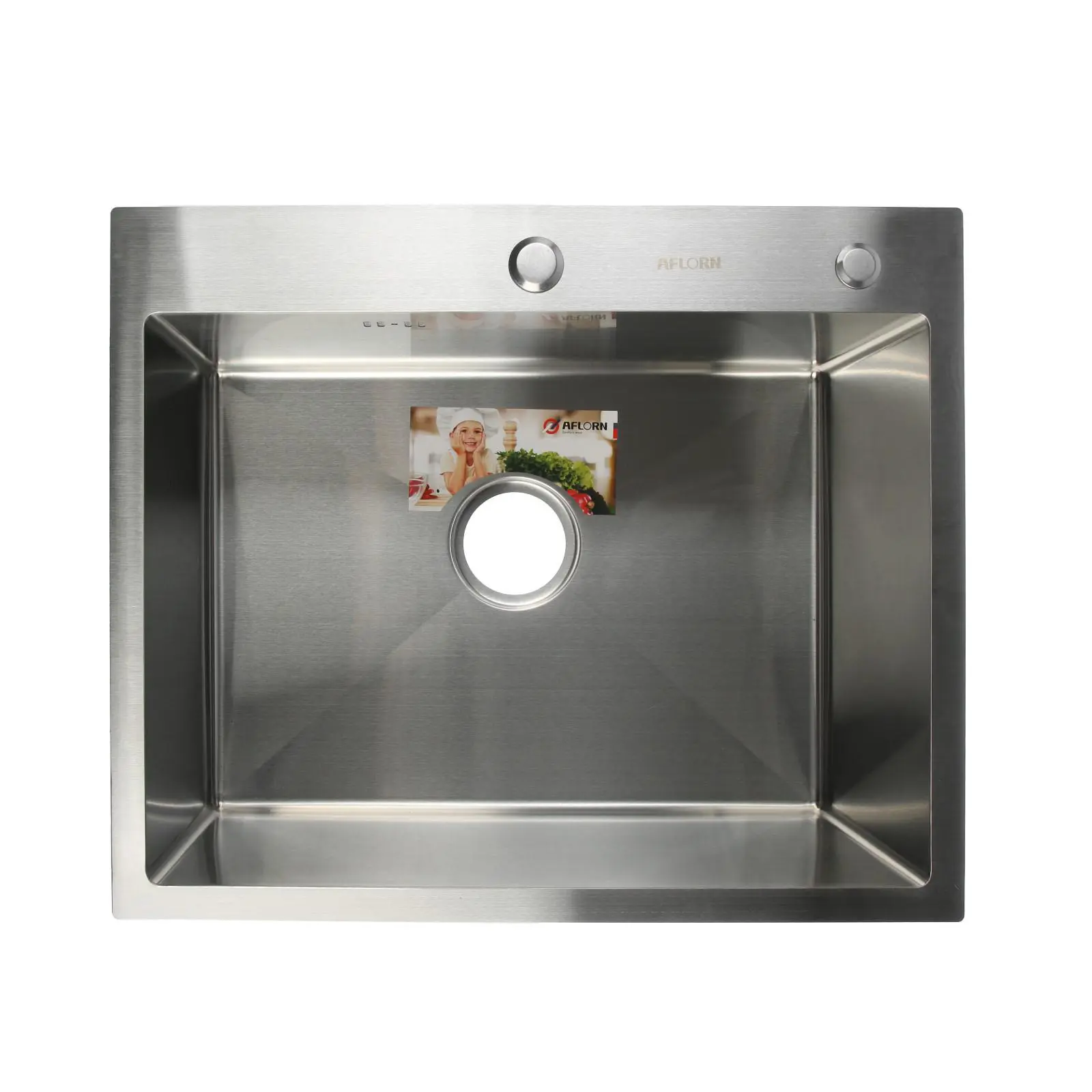 Изображение товара Врезная мойка Aflorn 6957250 50x60x20 см нержавеющая сталь цвет металлик